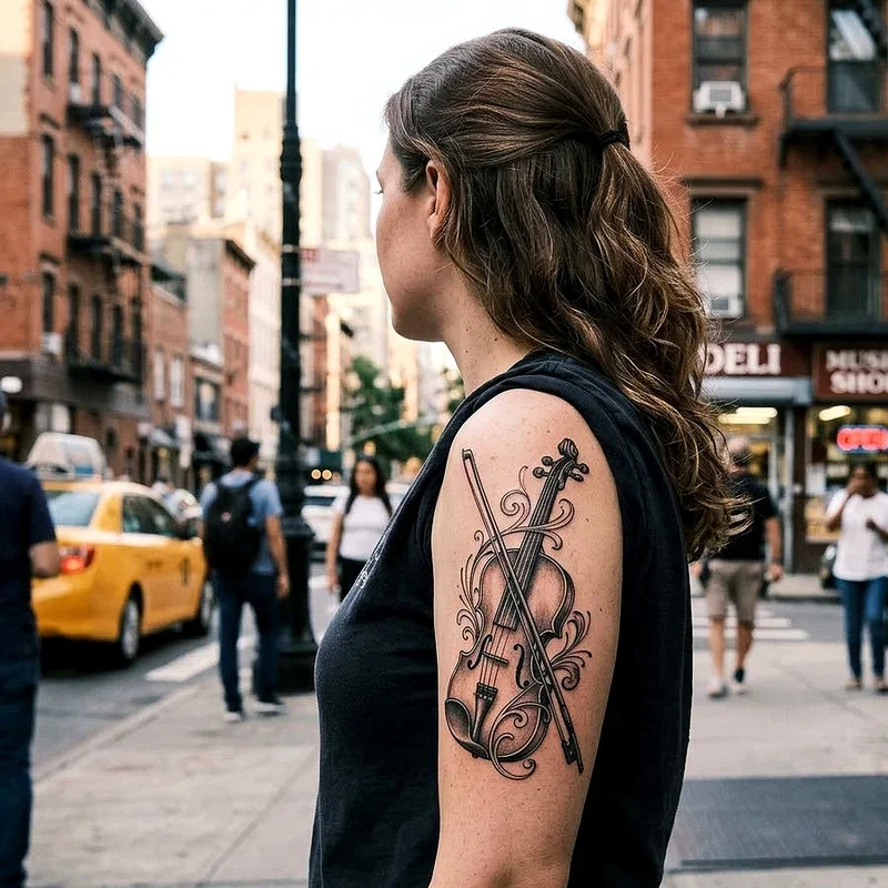 Violin Tattoo Ideas