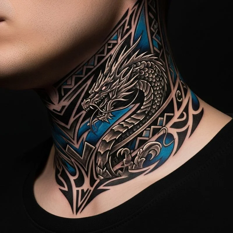 15 Neck Tattoo Ideas for Men with Strong Style Vibes