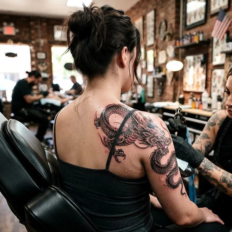 Girl Shoulder Tattoo Ideas