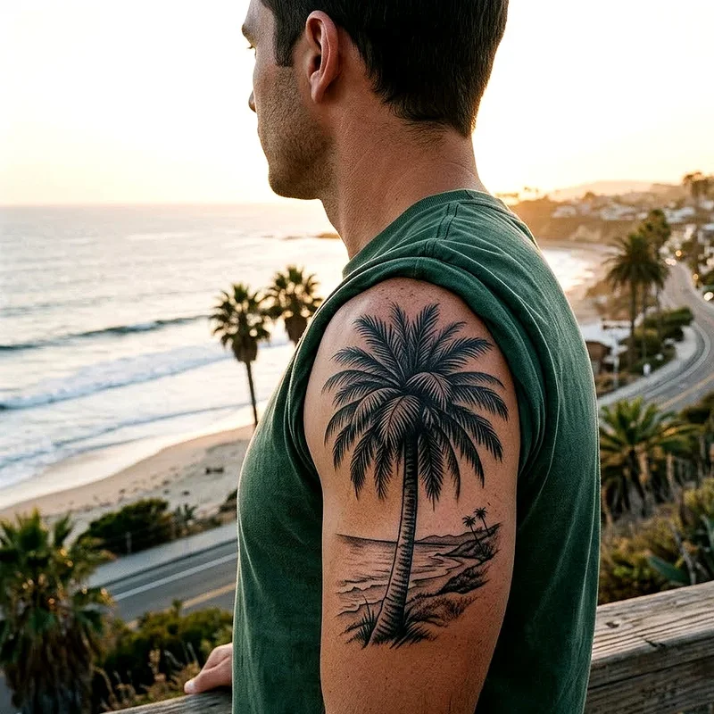 Palm Tree Tattoo Ideas for Guys