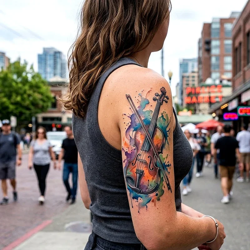Violin Tattoo Ideas