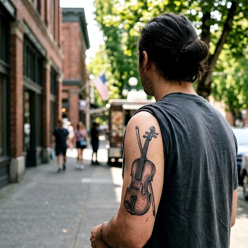 15 Violin Tattoo Ideas for Elegant and Meaningful Ink