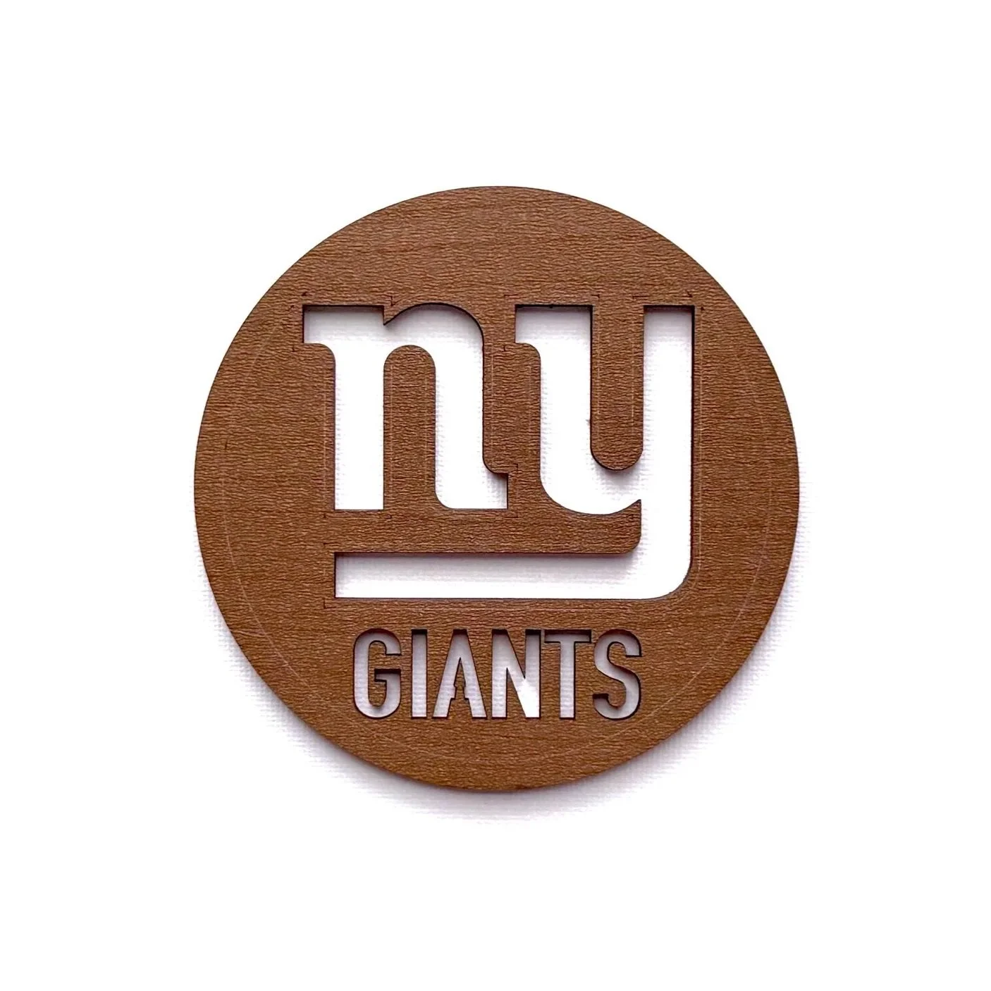 Set of 2 - New York Giants NFL Football Team Laser-Cut Wood Coasters