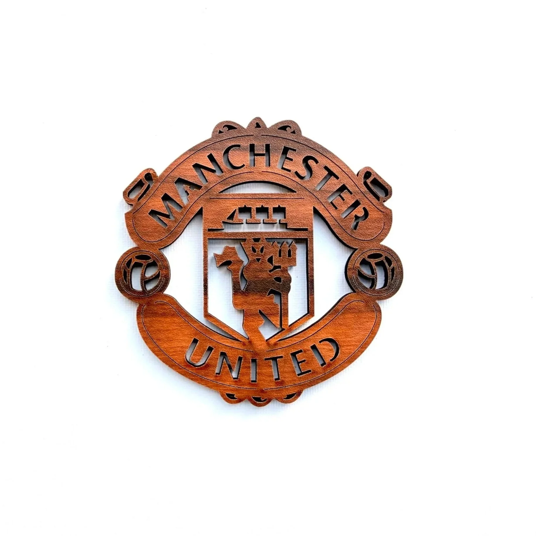 Set of 2 - Manchester United Soccer Club Laser-Cut Wood Coasters