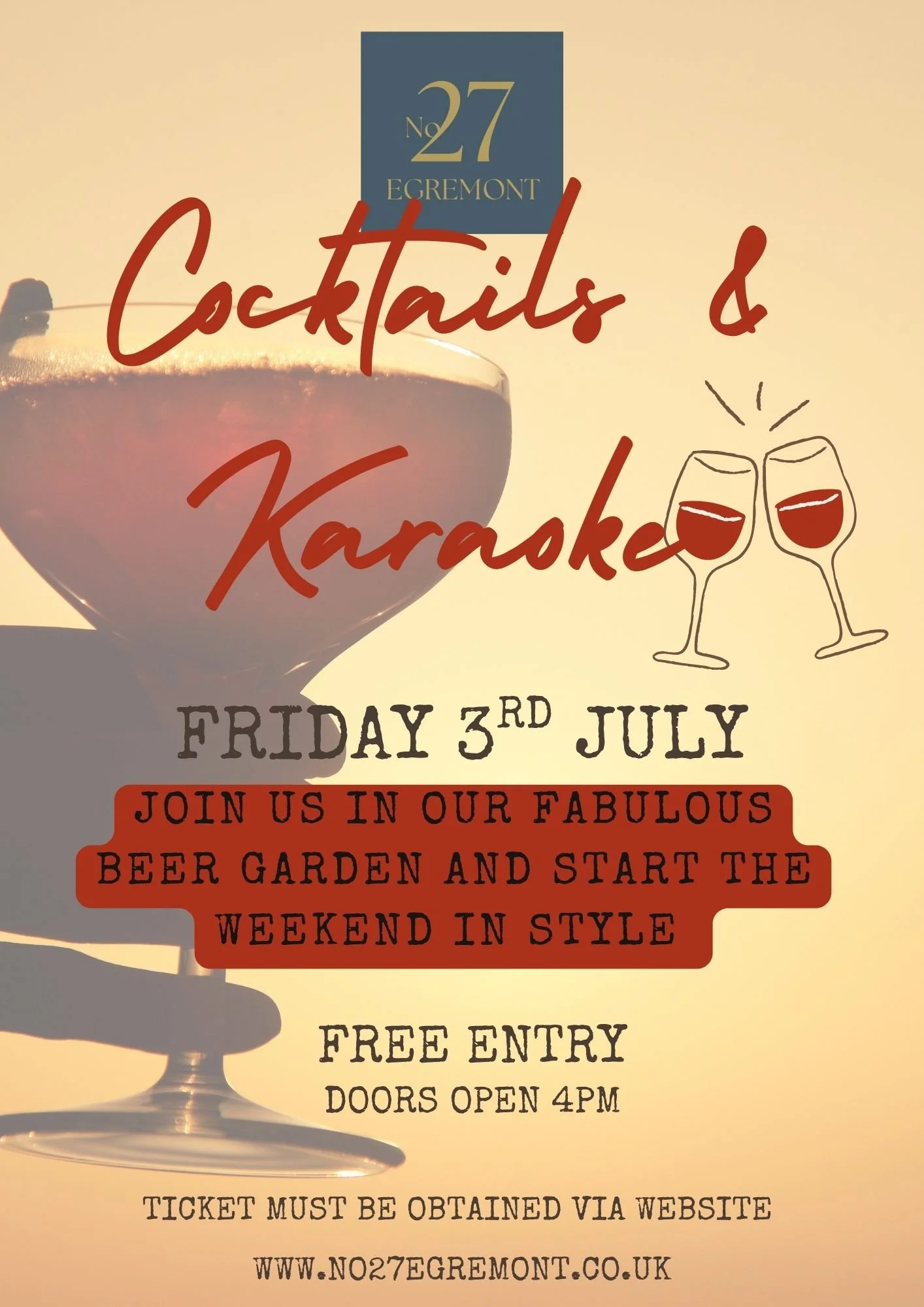 Cocktails and Karaoke 3rd July