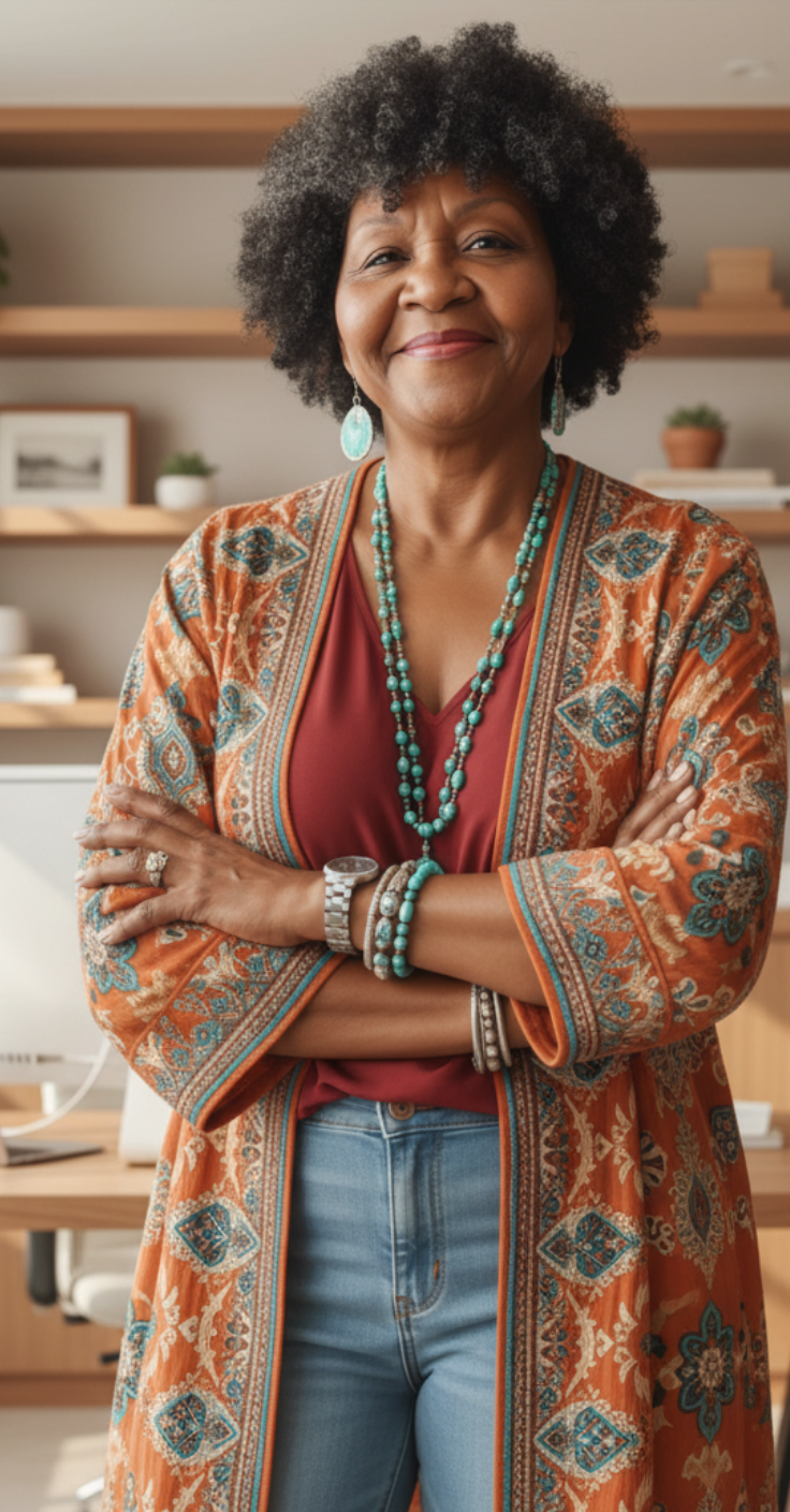 Friendly headshot of YJacqueline, founder of Divine Touch Media, smiling against a neutral background.