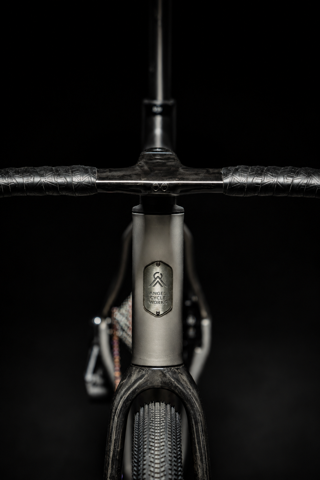 ANGEL Miracle high-performance titanium gravel bike with custom geometry budge