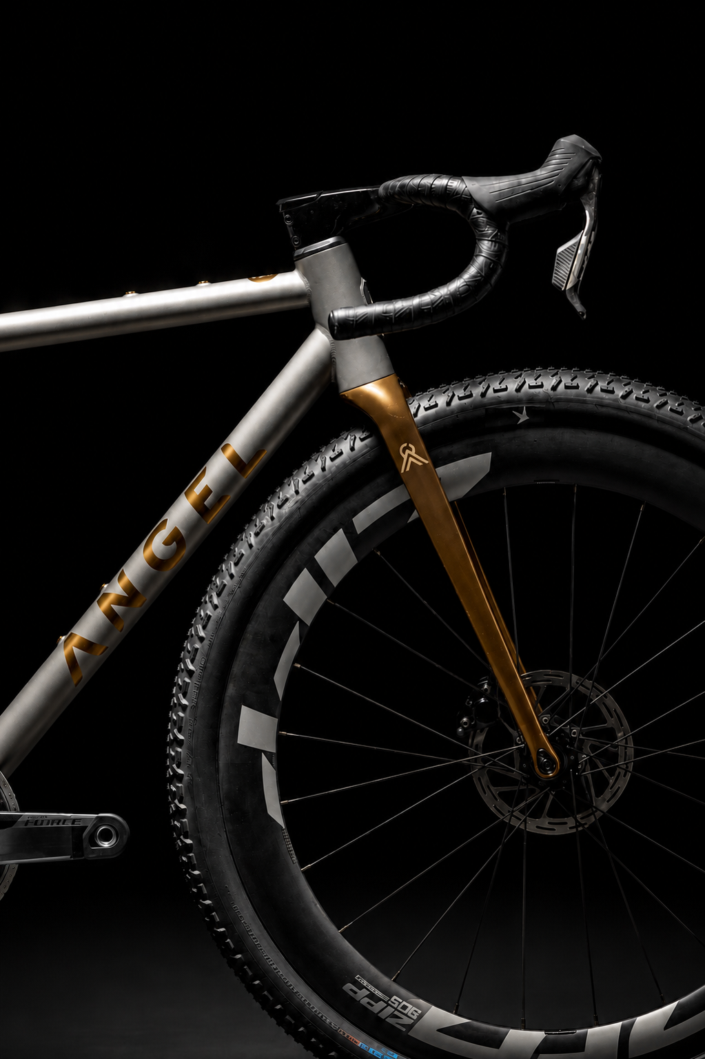 ANGEL Element titanium gravel bike with Whiskey OTC finish