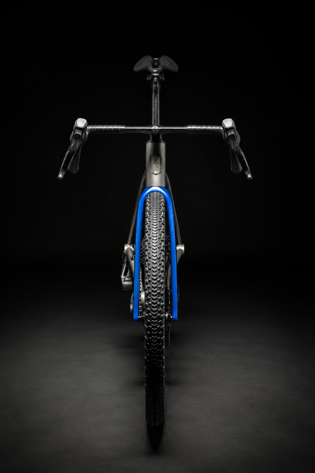 ANGEL Element titanium gravel bike front view