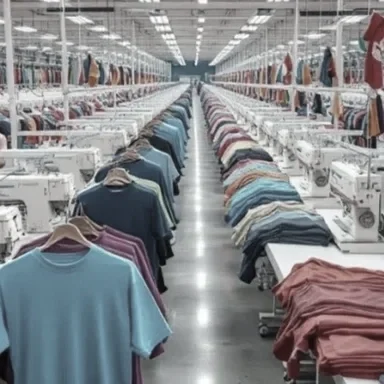 Stacks of folded colored towels lined up outdoors