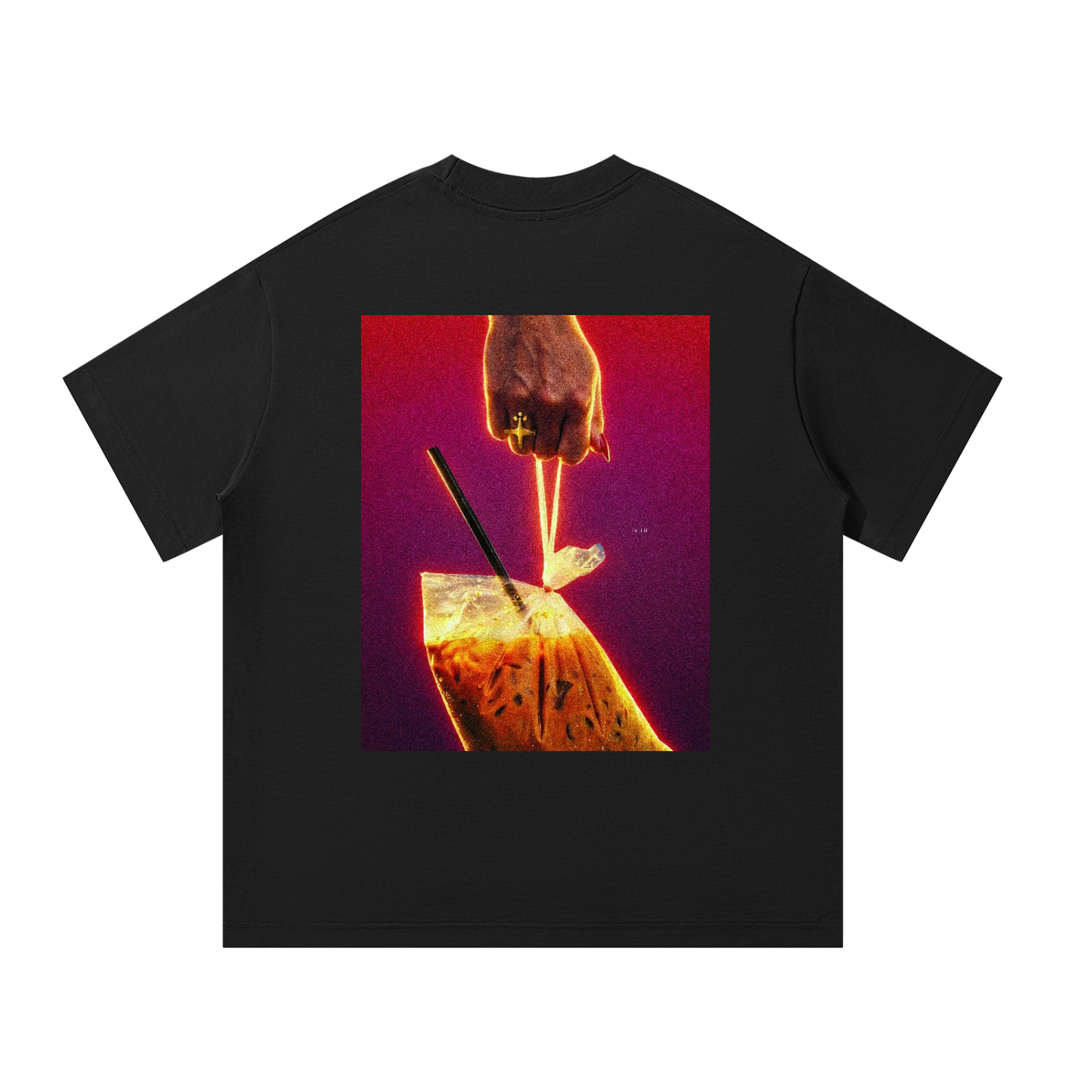Ikat Tepi Oversized Tee - Black