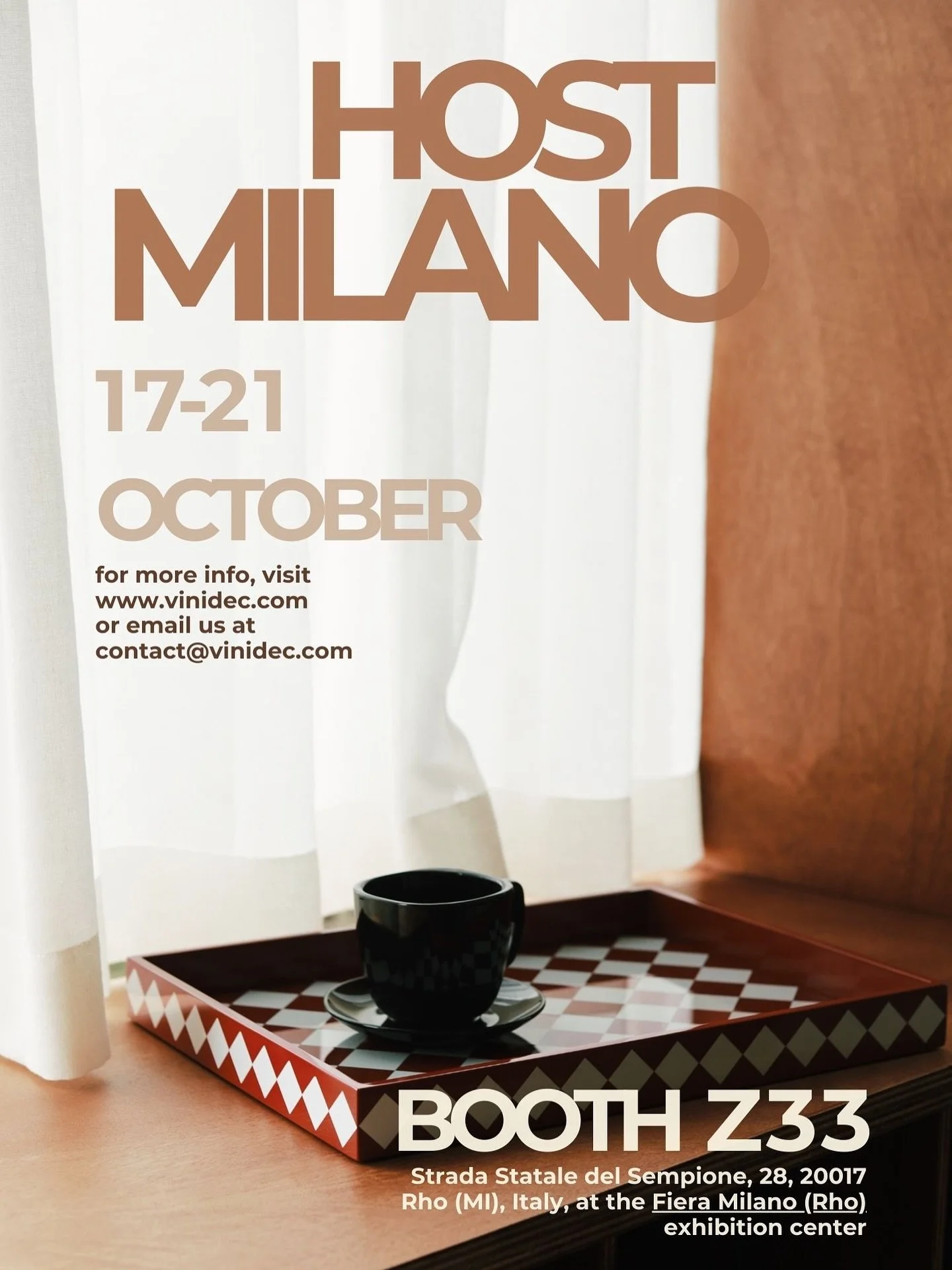 📍 Host Milano 2025
🗓️ 17&ndash;21 October
We can&rsquo;t wait to meet you there! #Vinidec #HostMilano #LuxuryDesign #Craftsmanship #homedecor #vinidechome #vinidec