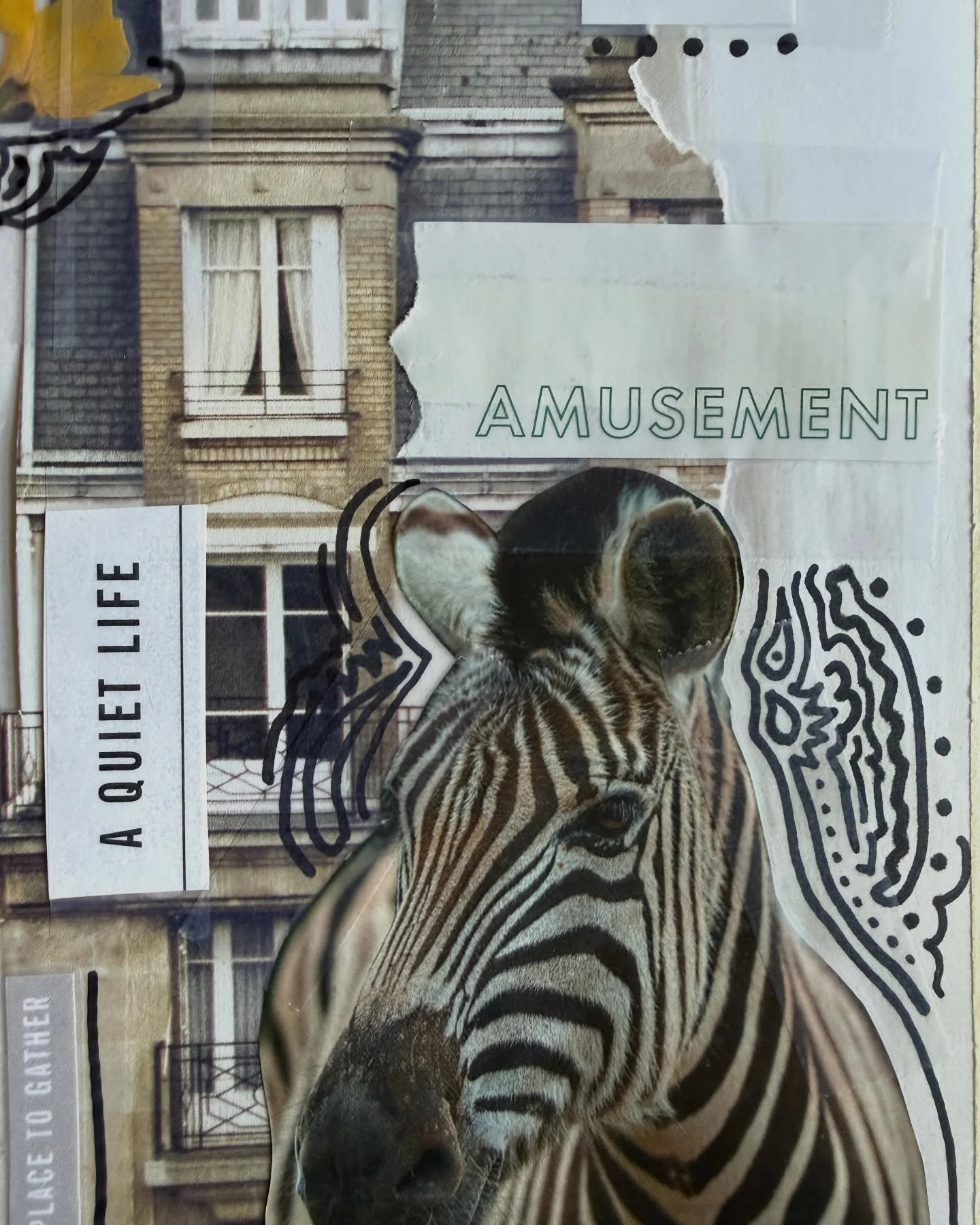 Weekend recap 📸

(My eyes had an allergic reaction, so this weekend was laid VERY low)

- can&rsquo;t stop, won&rsquo;t stop collaging
- knitting with my favorite lil gal
- said knitting project (@petiteknit #sophiescarf)
- the most beautiful tea la