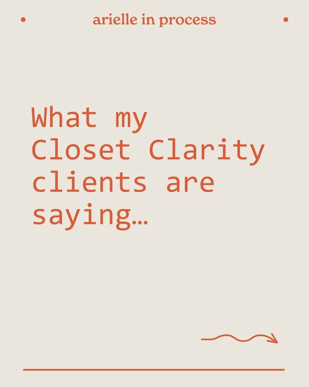 Real words from real clients 🥹❤️

One of my favorite parts of this work is witnessing the before &amp; after that doesn&rsquo;t just show up in someone&rsquo;s closet - it shows up in how they feel every day.

Here&rsquo;s what clients have said aft