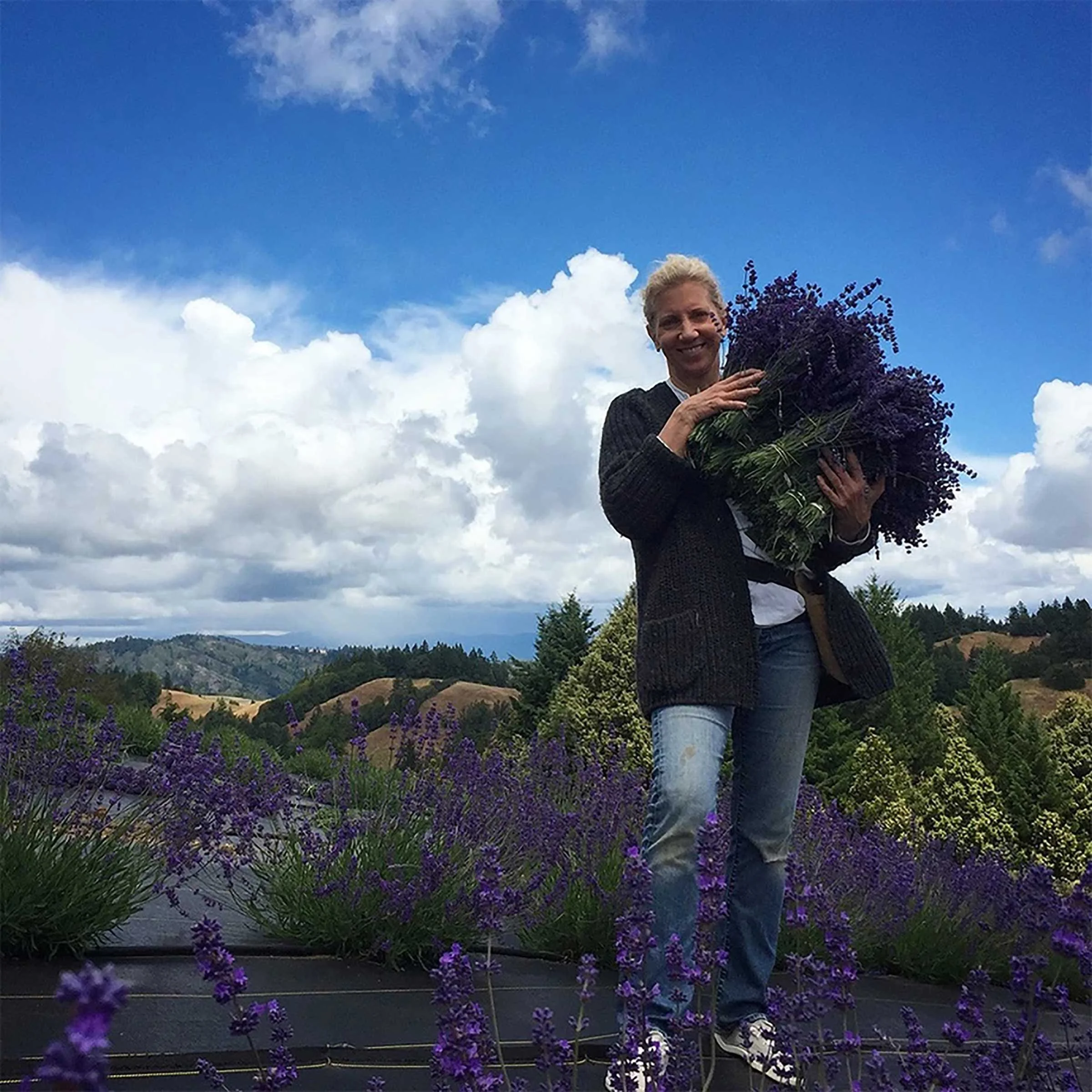 Owner Stef harvesting