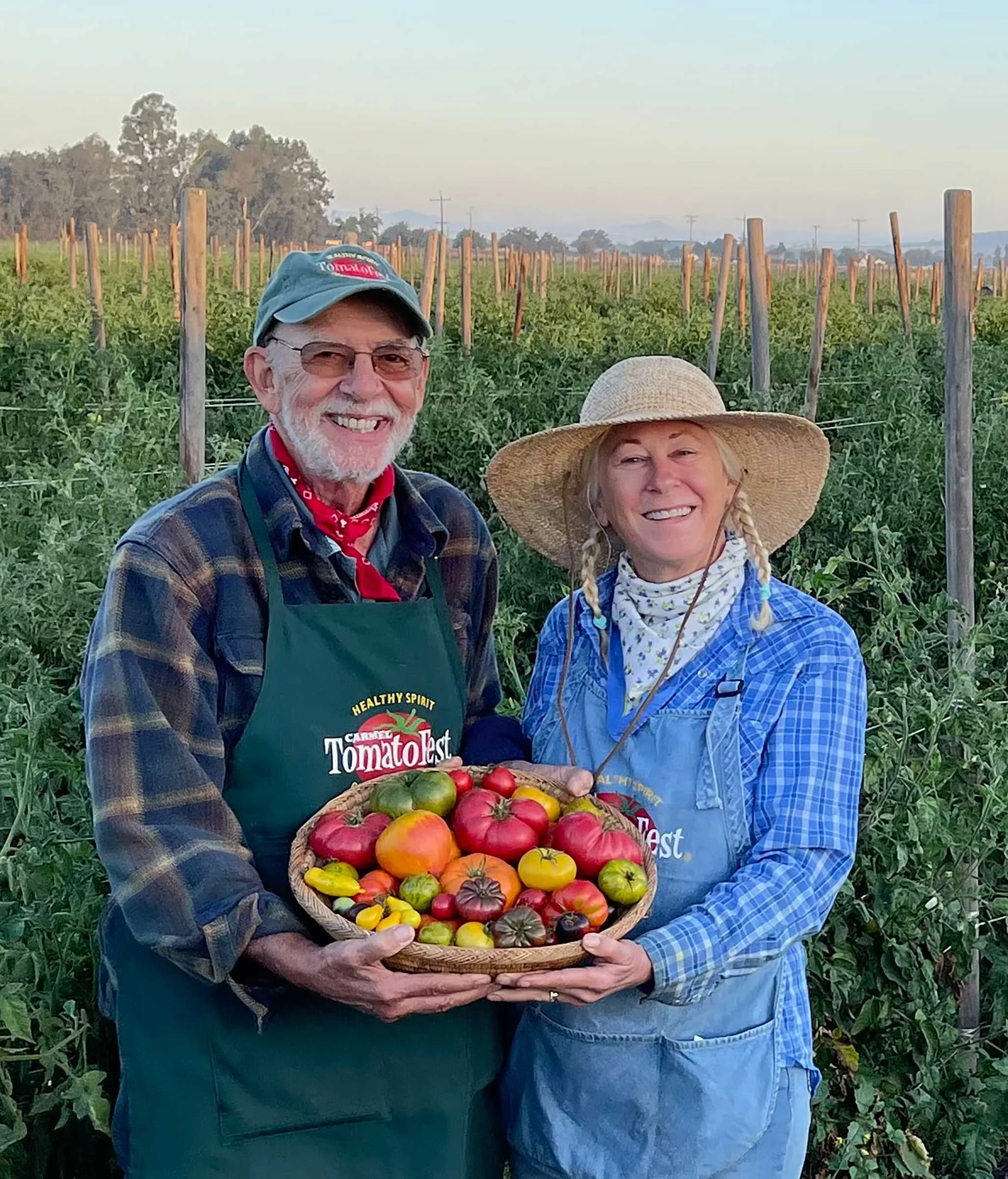 Gary &amp; Dagma happy with their harvest