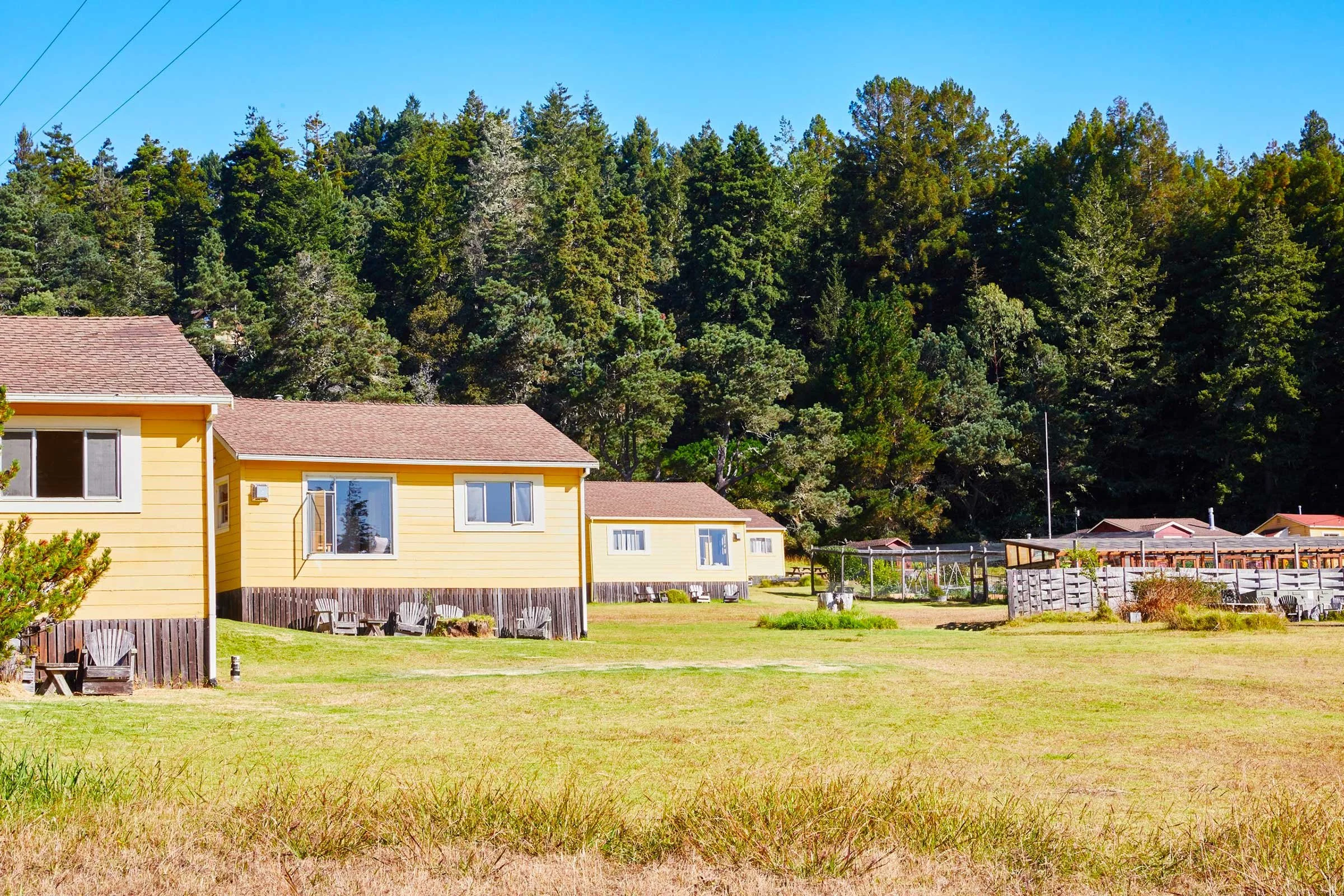 Cottages soak up the sun.