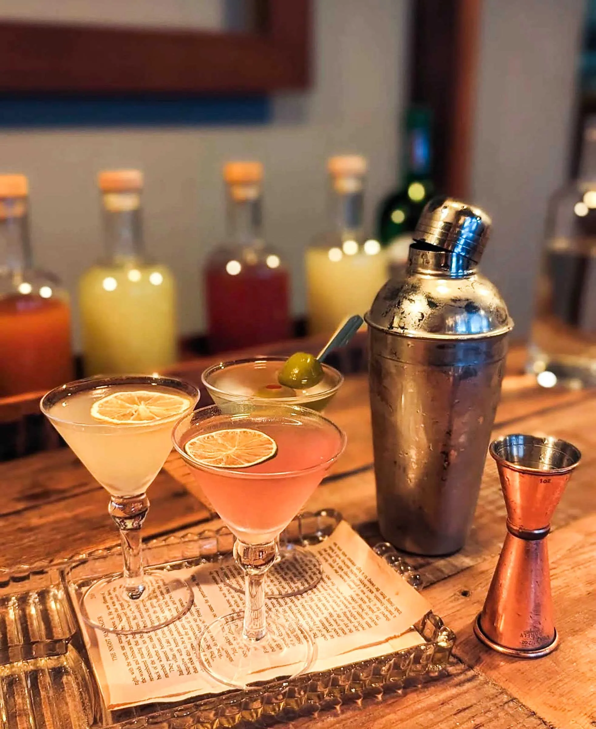 Lemon Drop, Cosmopolitan, &amp; Signature Martini Flight