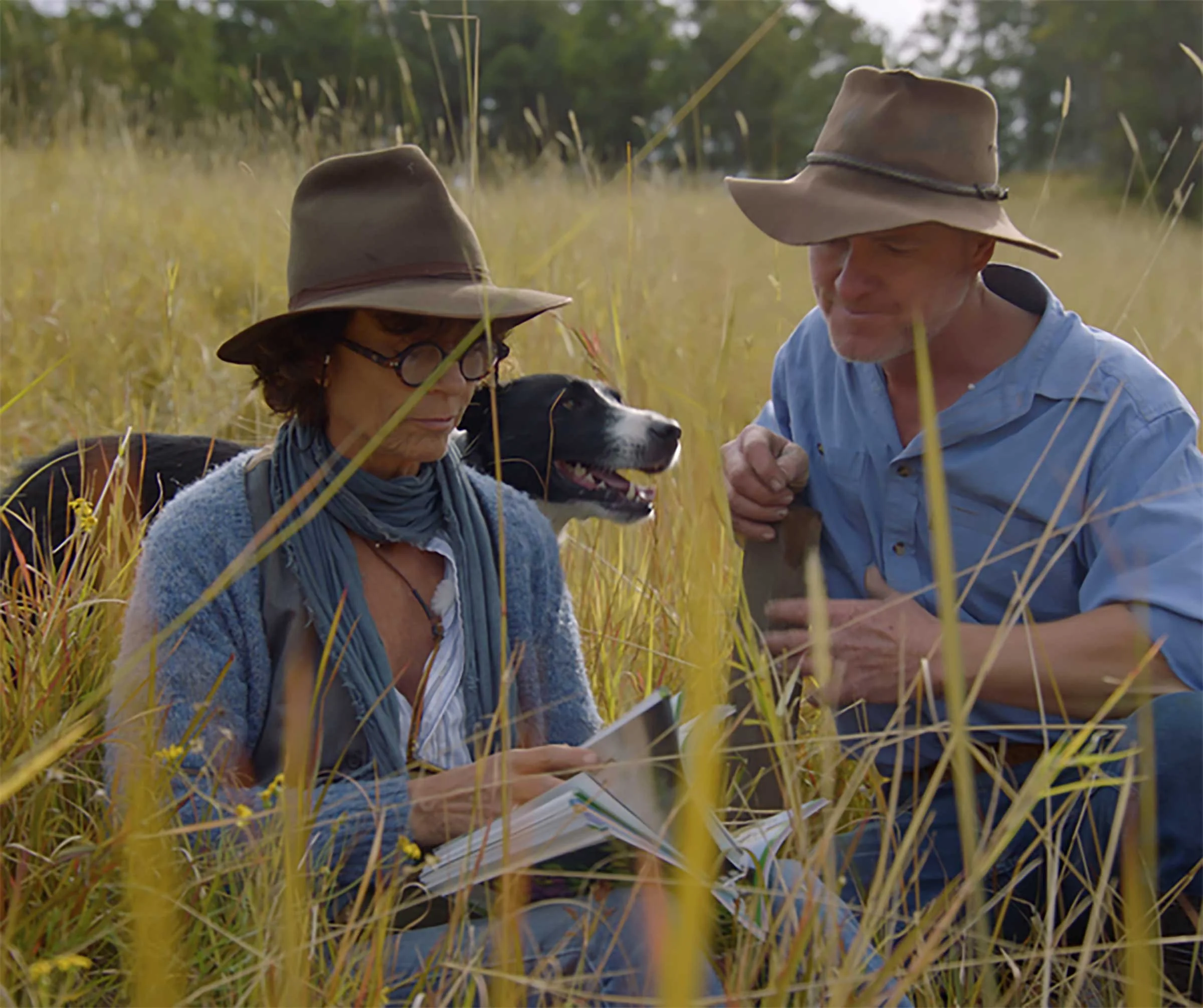 Rachel and Mike researching in the field