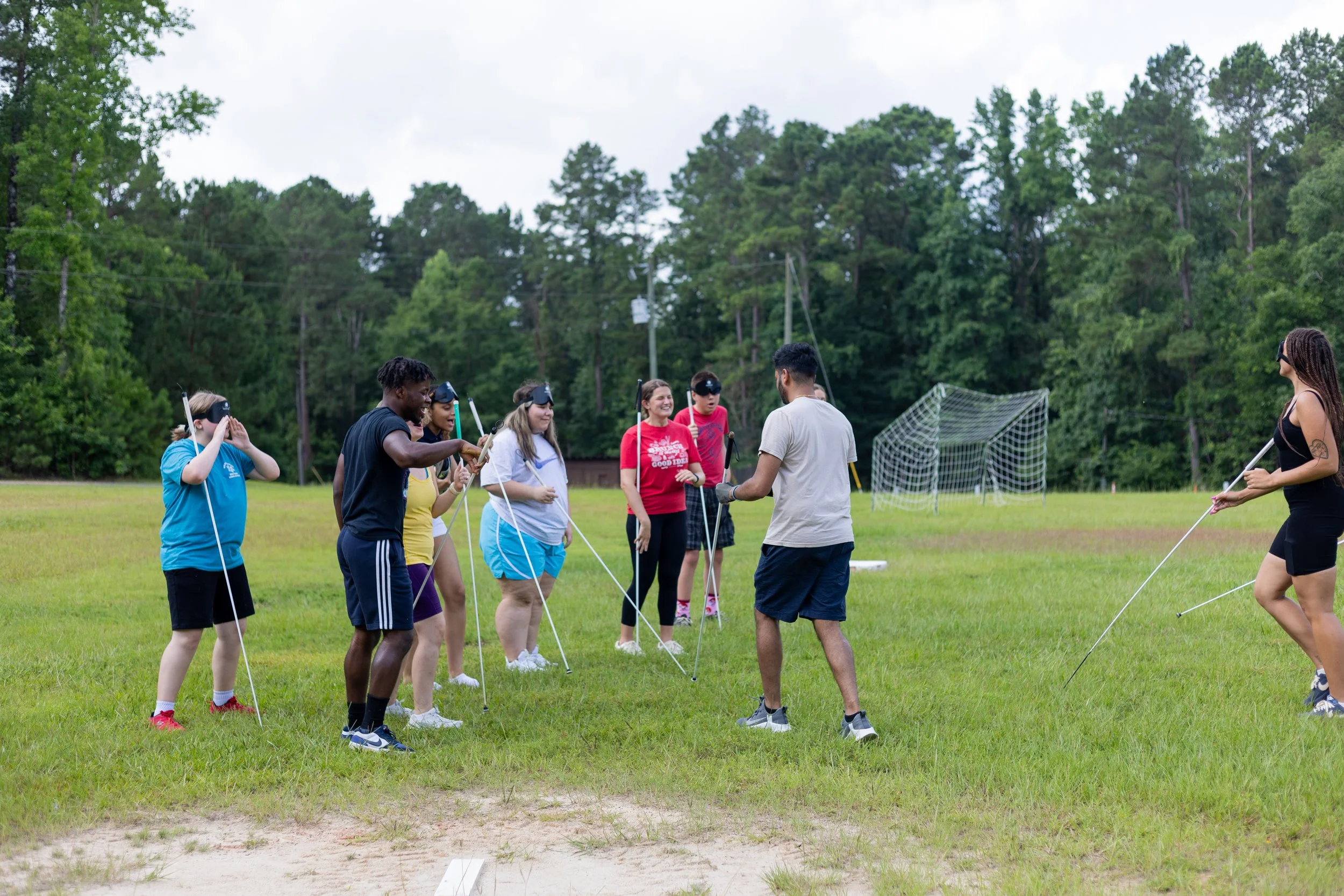 LCB Students on Soccer Field Smiling