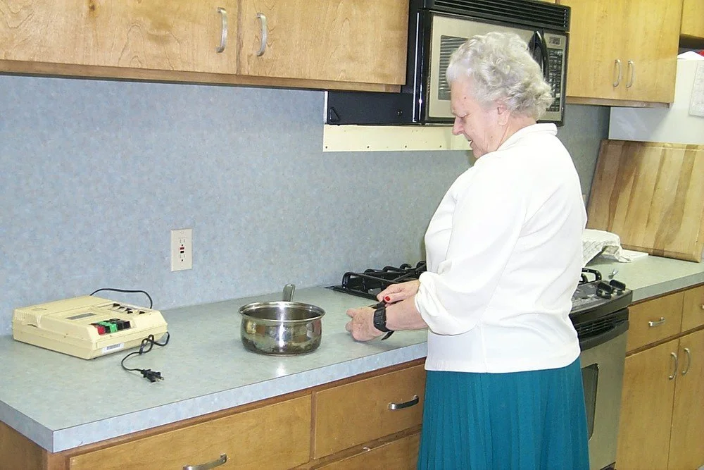 LCB student in the kitchen completing an activity