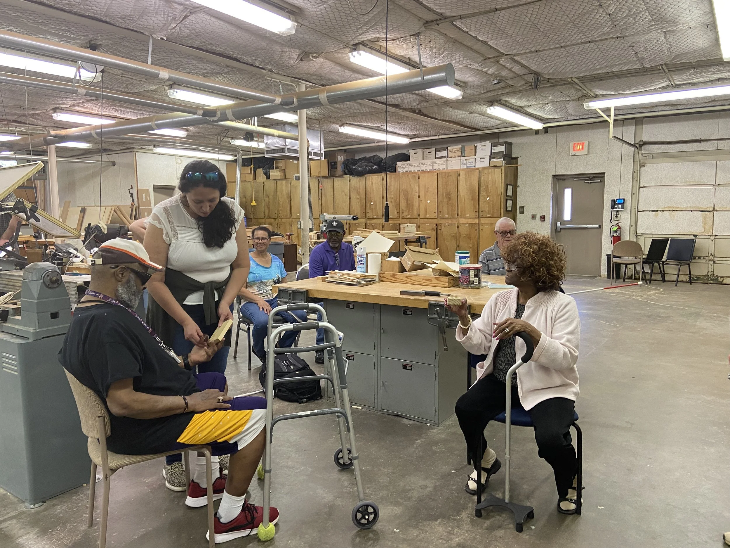 TLC 55+ Participants preparing for hands on activities