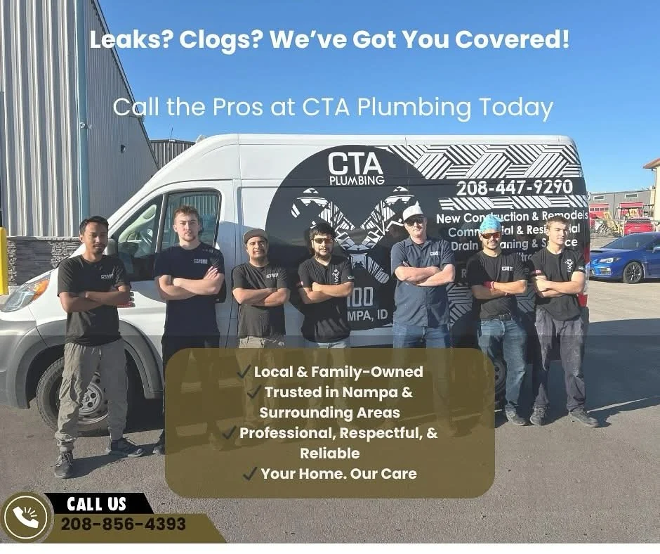 We get it.... letting someone into your home can be tricky now a days!

That&rsquo;s why at CTA Plumbing, we pride ourselves on being respectful, honest, and dependable every time we step through your door.

We&rsquo;re a family-owned, local company 