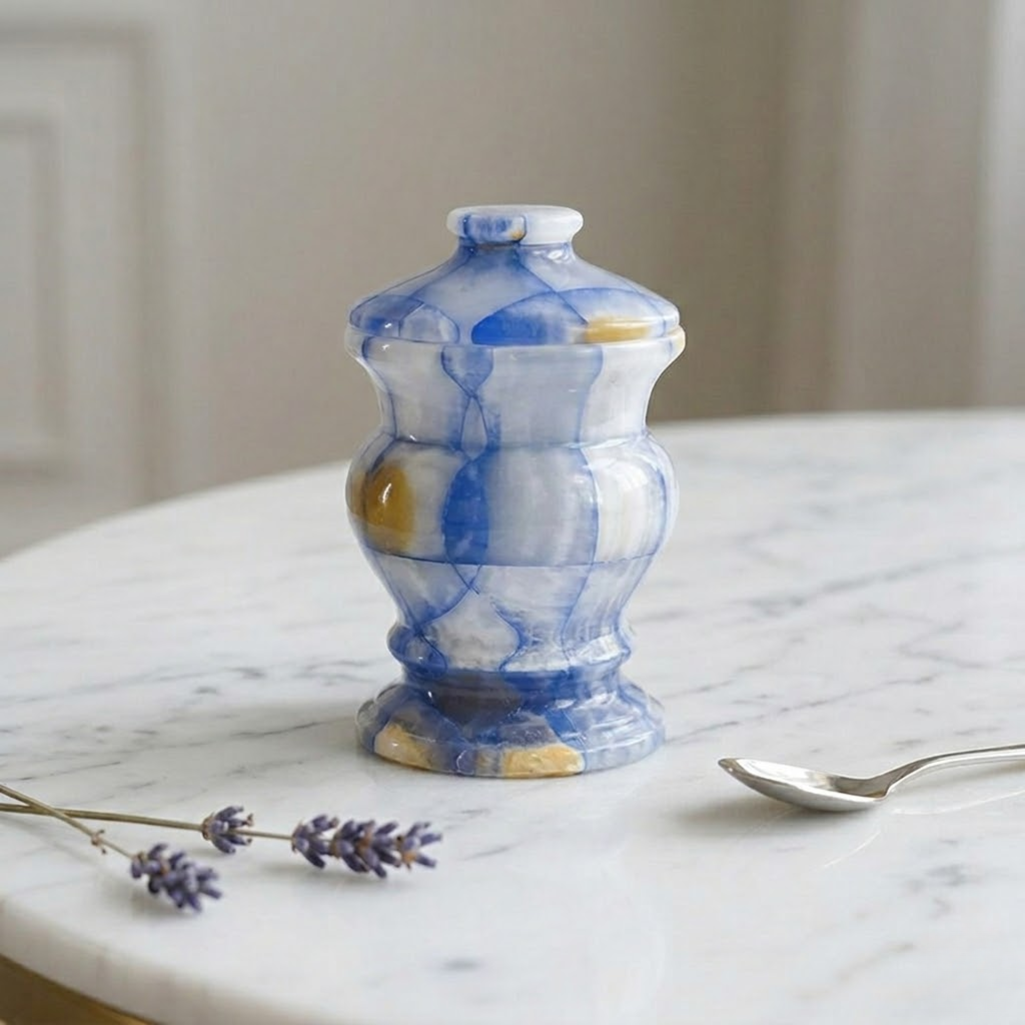 Marble Keepsake Jars with lid