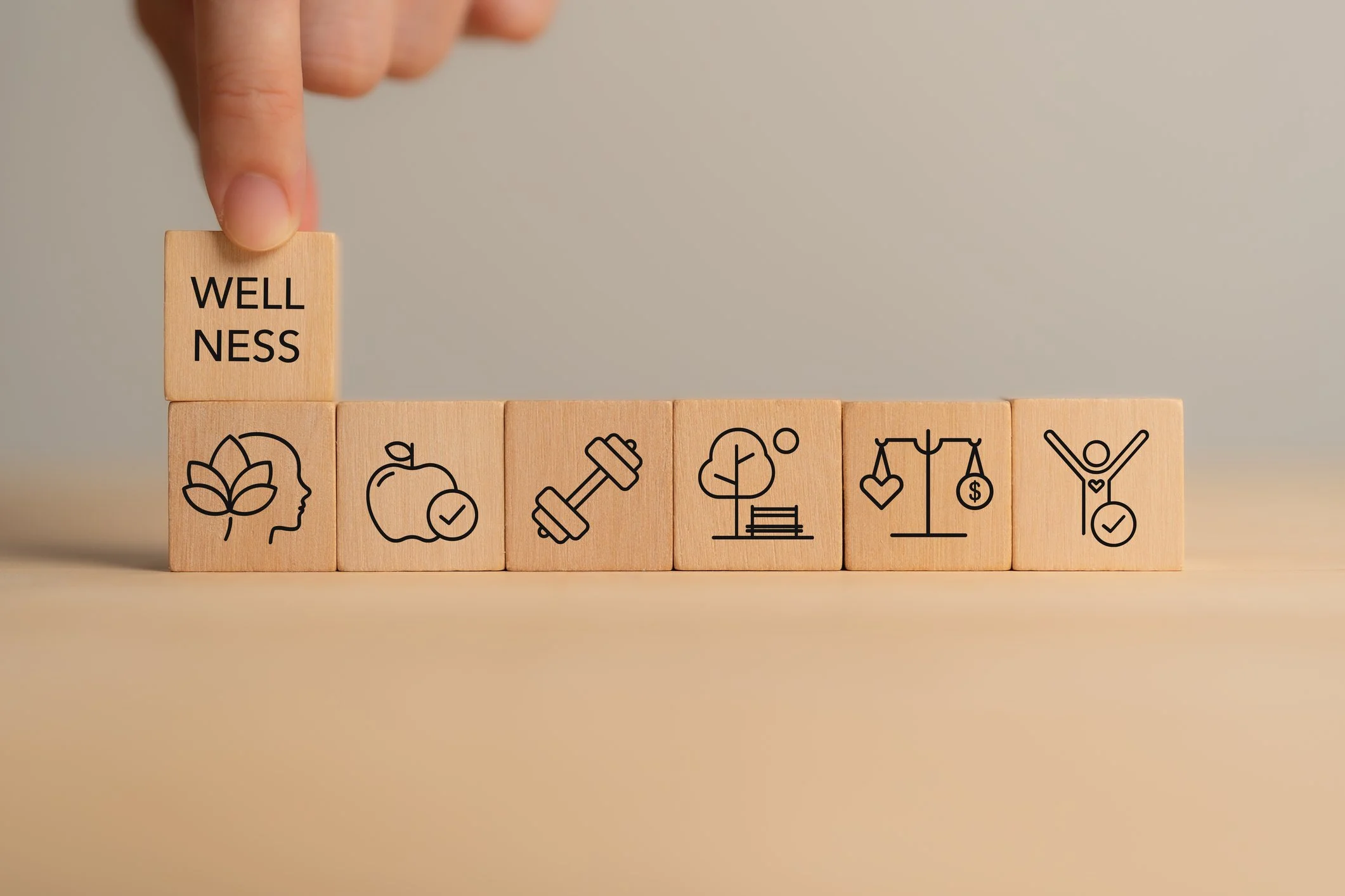 Live Well scrabble tiles representing wellness coaching with Dr. Quinnett Swank