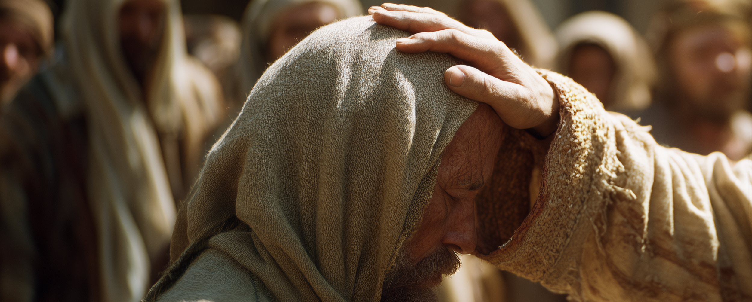 Jesus heals the sick AI