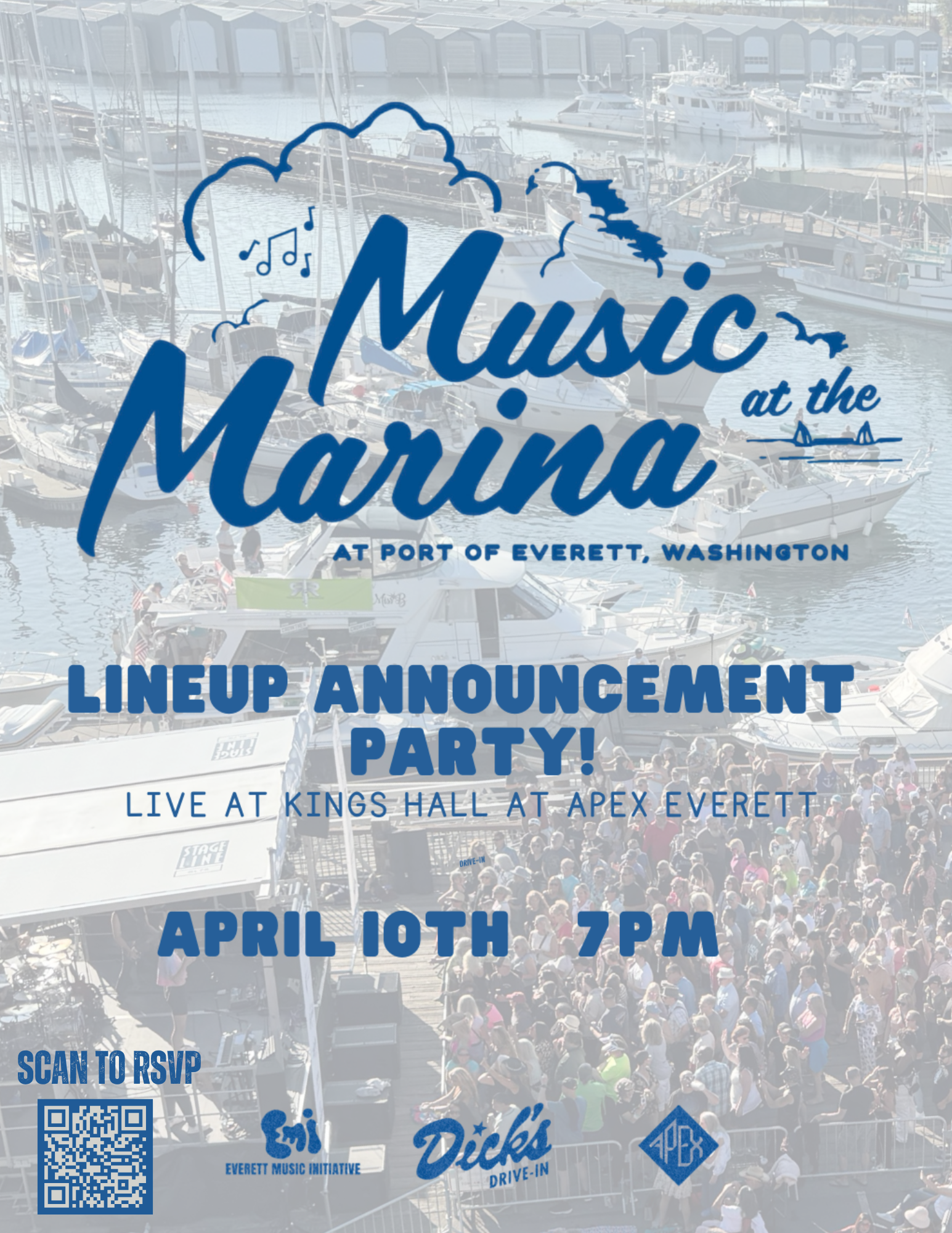 Music at the Marina Lineup Announcement Party
