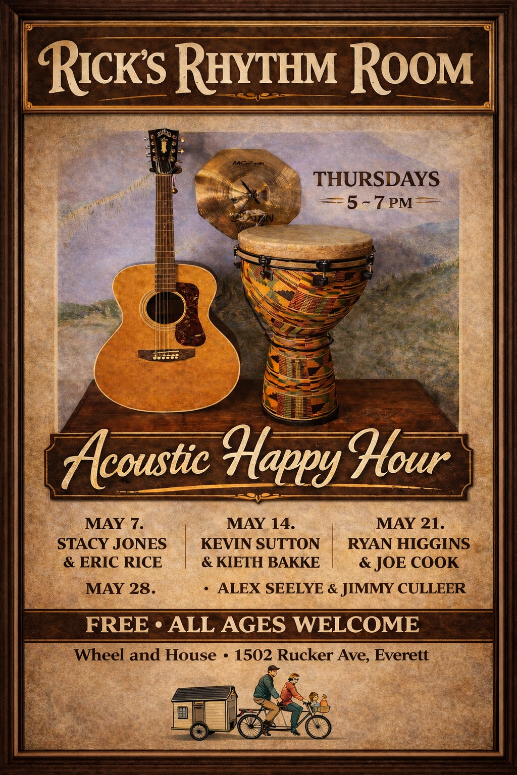 Acoustic Happy Hour at Wheel & House