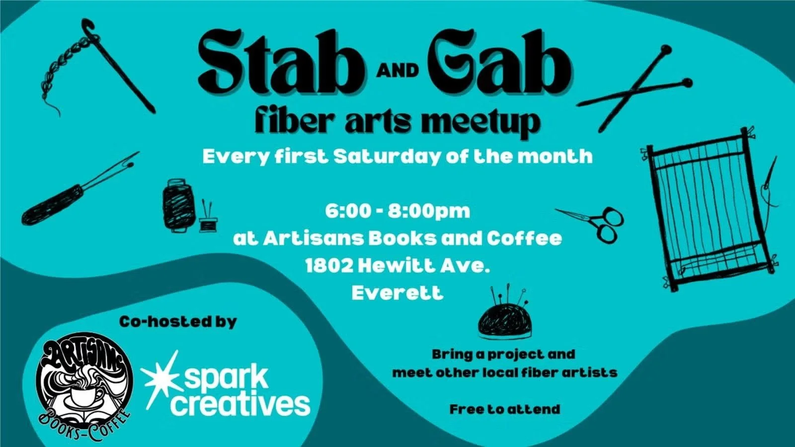 Stab & Gab - Fiber Arts Meetup at Artisans Coffee
