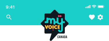 UI header with navigation and logo in teal