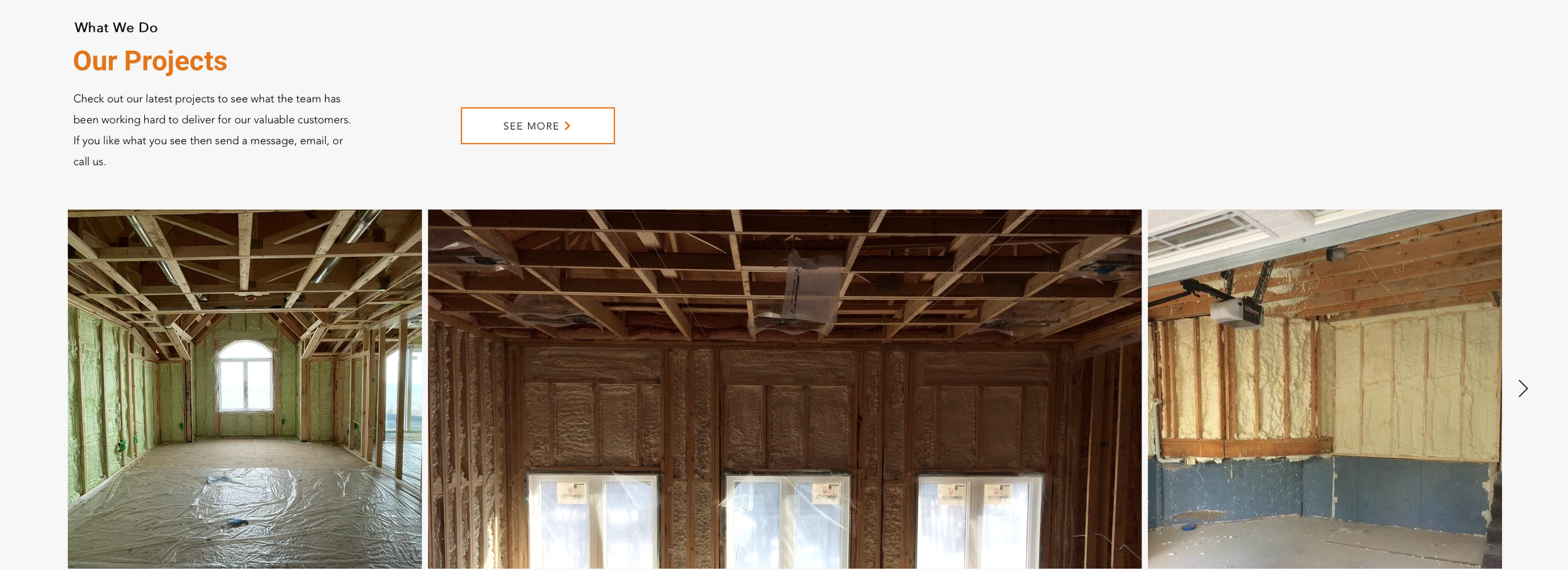 Projects that showcase work done