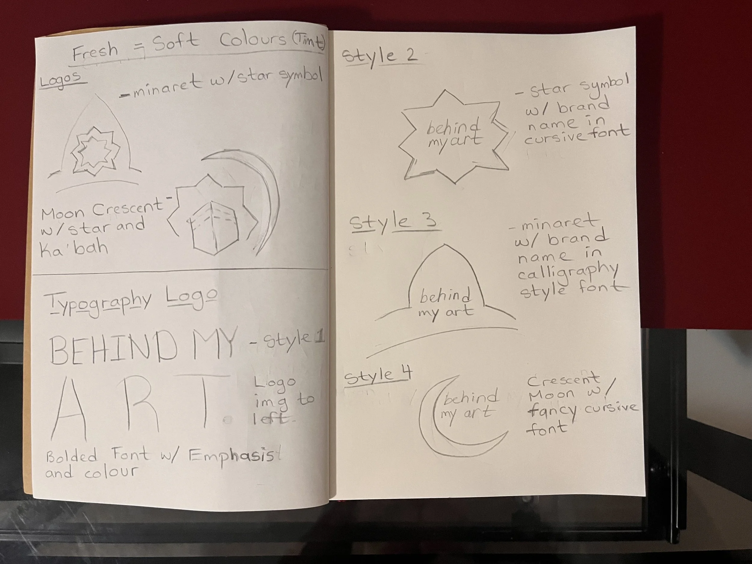 second set of logo sketches for potential logo