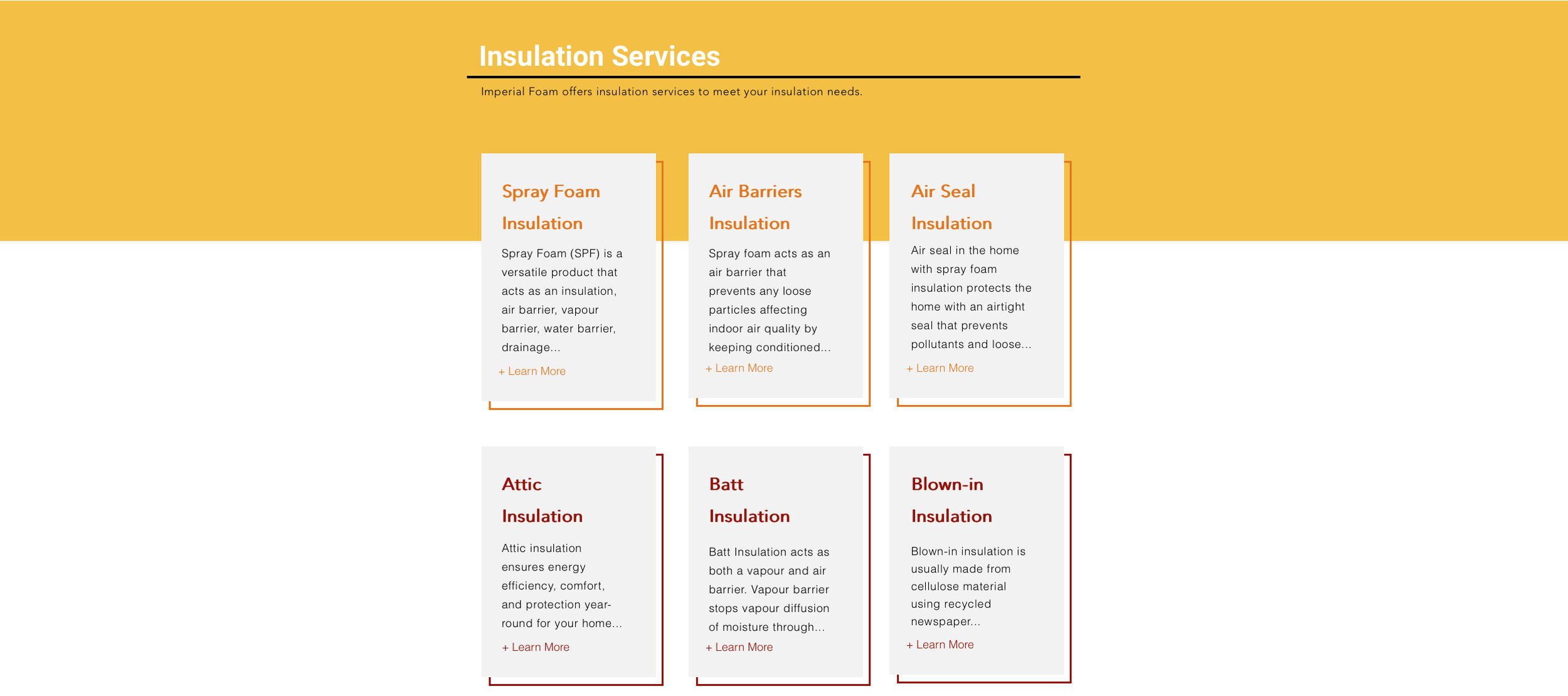 Insulation services that are offered