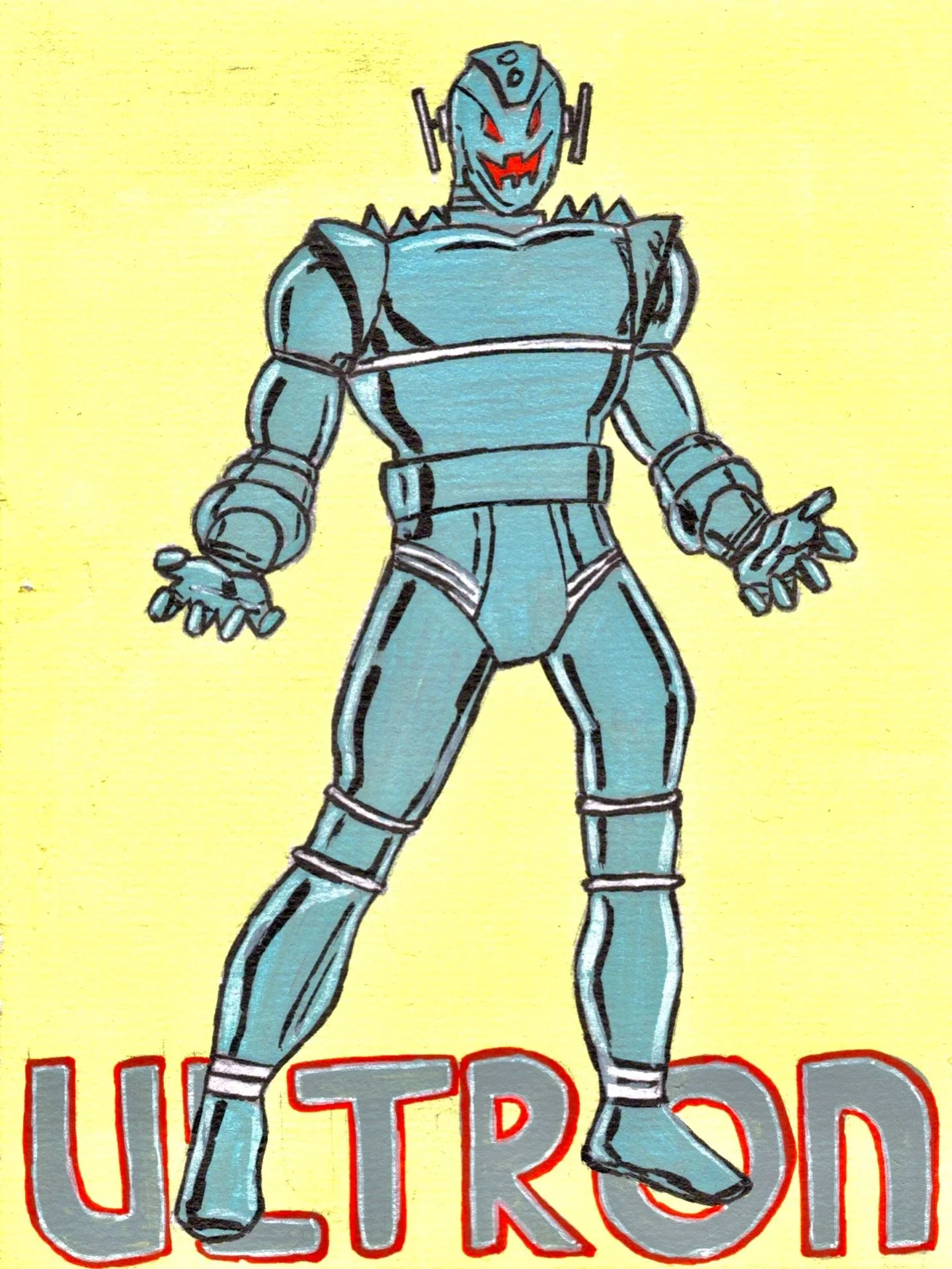 U is for Ultron &mdash; Intelligence Unbound 🤖
 Ultron is a relentless artificial intelligence, merging genius and ambition with a vision of evolution through destruction. From gleaming metal to unstoppable algorithms, he proves that even creation c