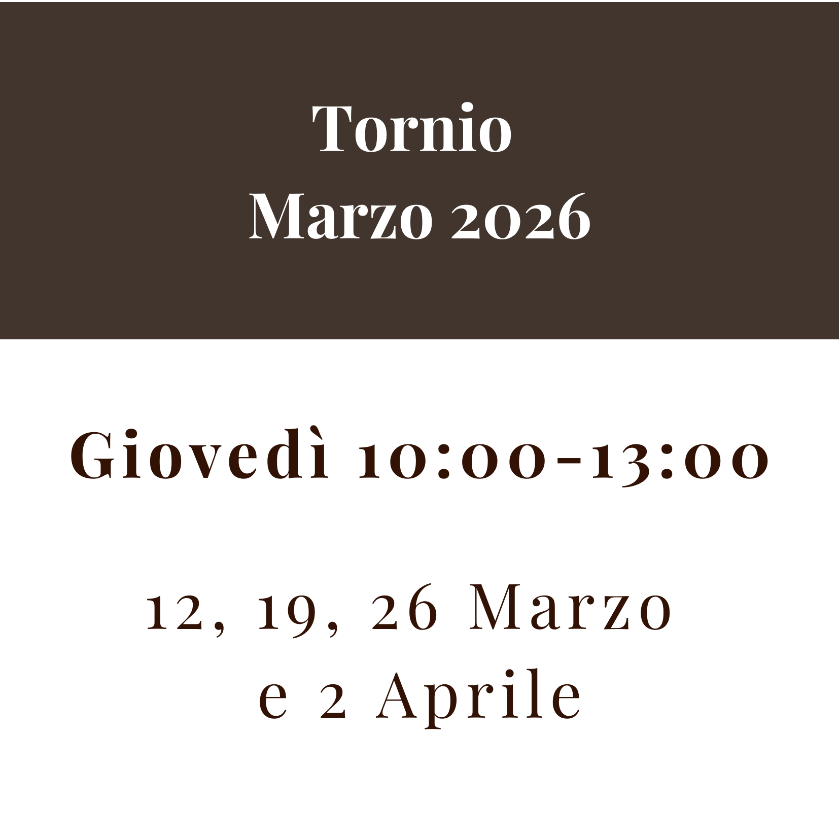 Tornio Marzo 2026 - Giovedì