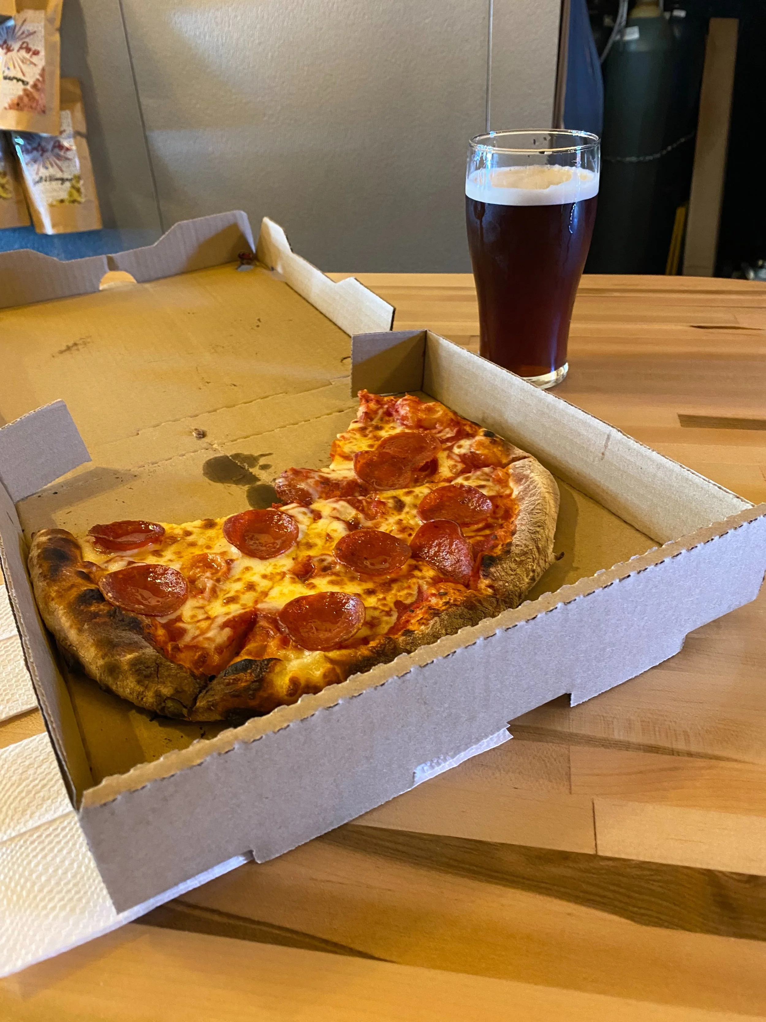 Ran into our friend @dropoutspizza at the street fair. Nothing beats a good pizza and a beer (or even a @dropkickbrew nitro coffee). 

Outside food is always welcome. 

Cheers!

#StaySocialEscondido #beerandpizza #sdbeer #escondido #drinklocal