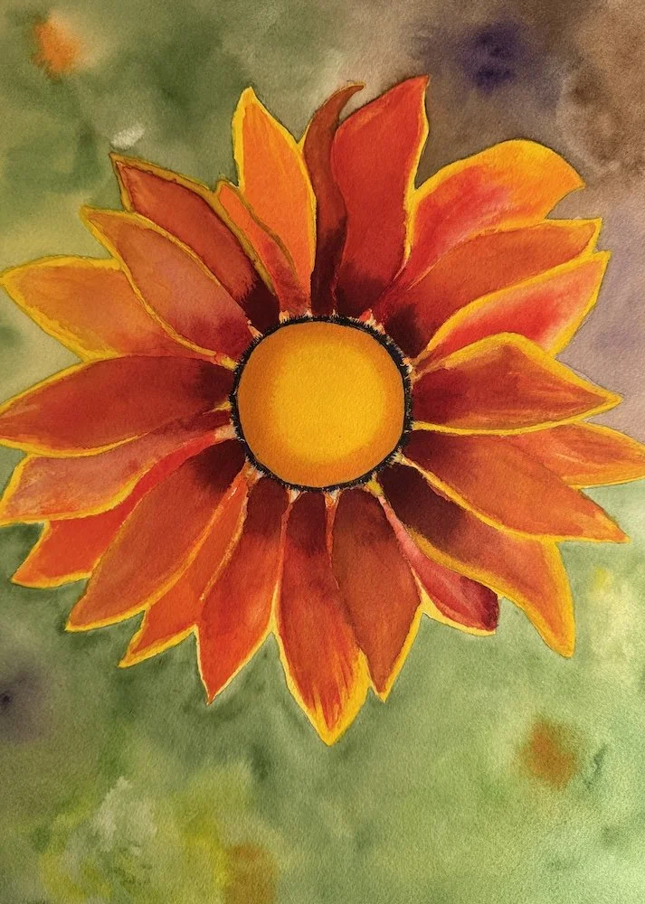 Large Sunflower  ·
Original Watercolor  · 11x14  · $300