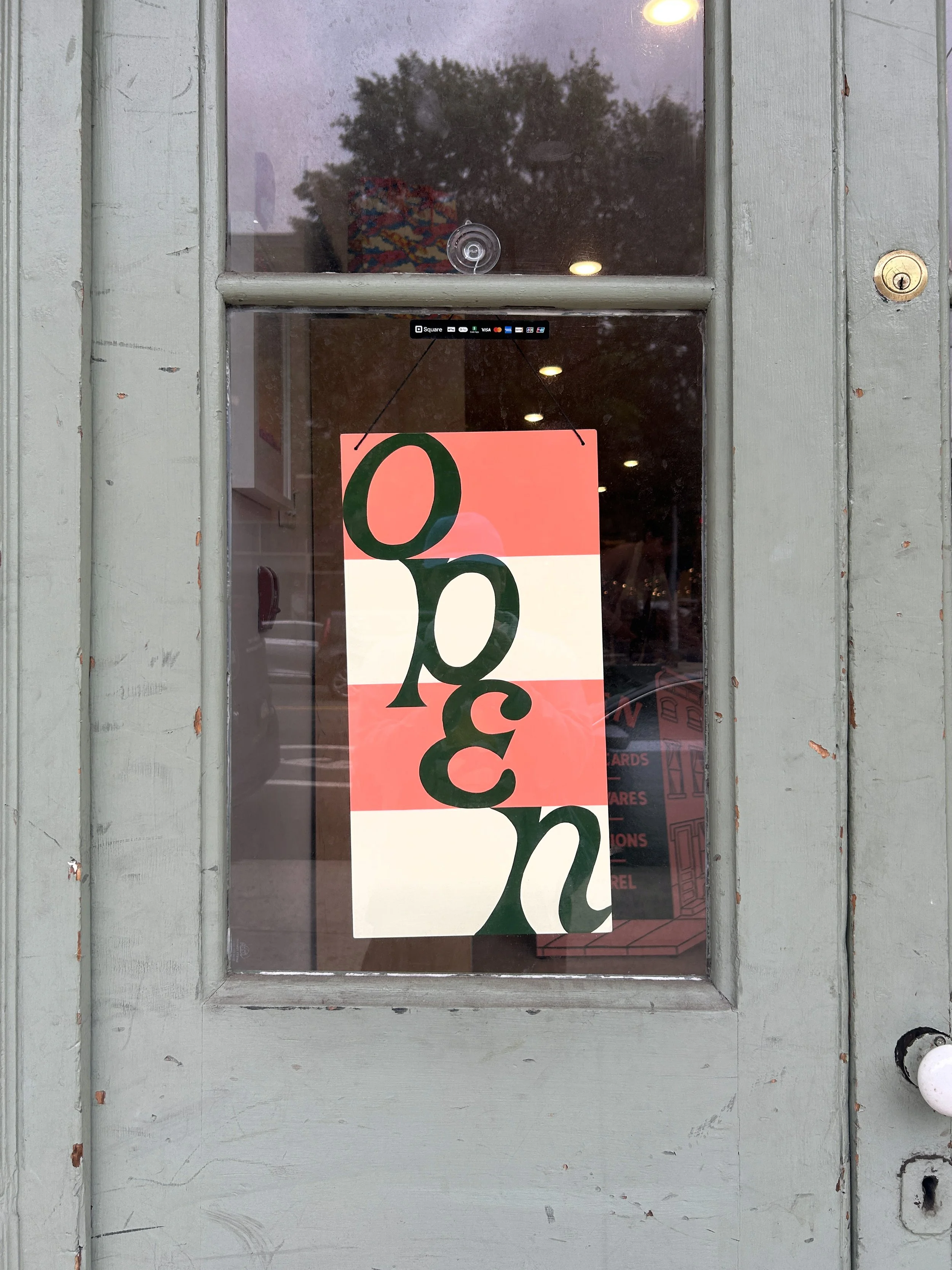 Open sign at Bodie.