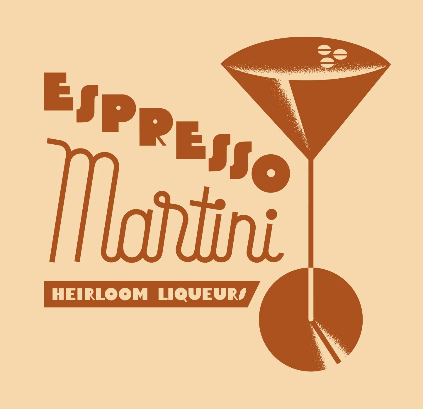 Heirloom Liqueurs Espresso Martini one color design