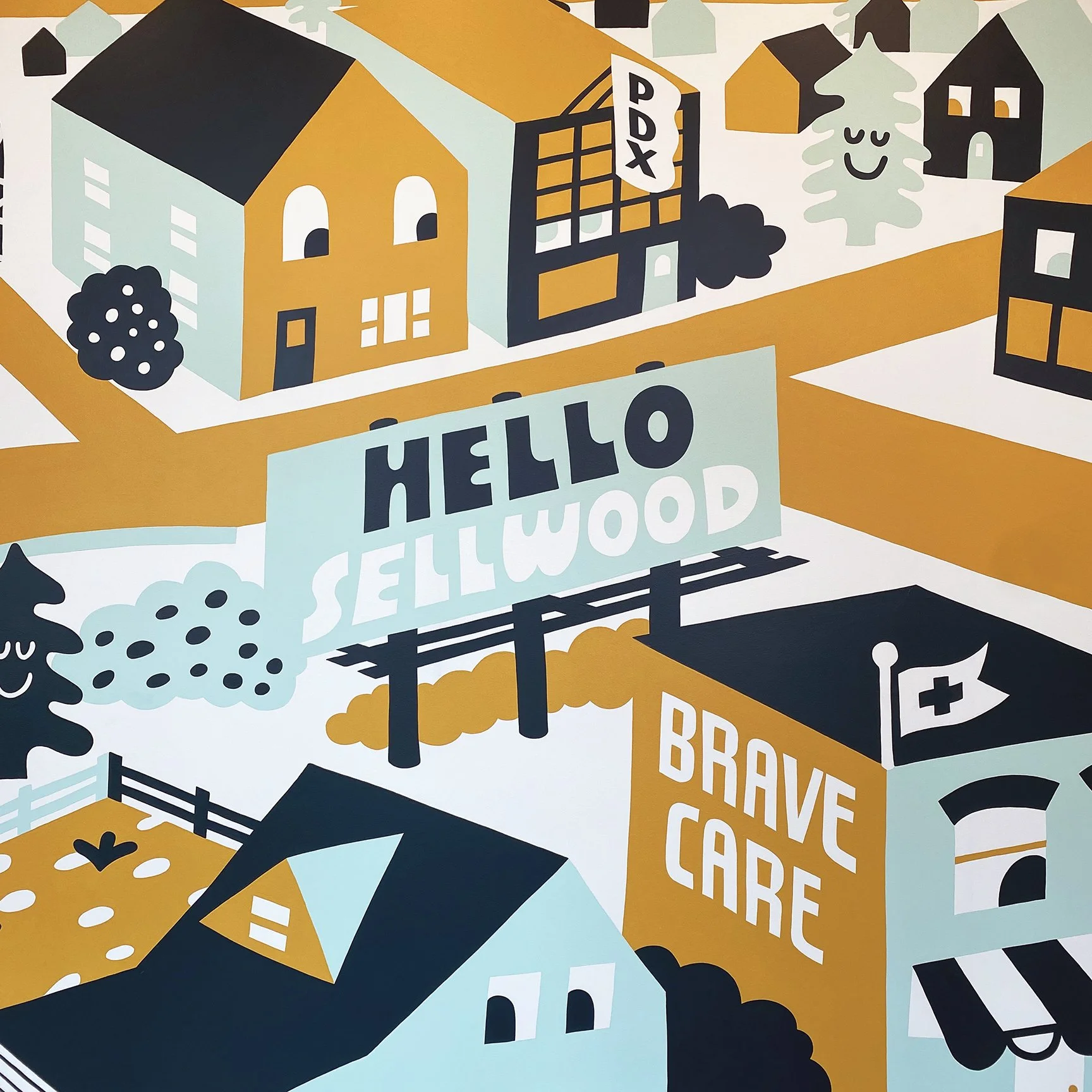 Brave Care Mural detail