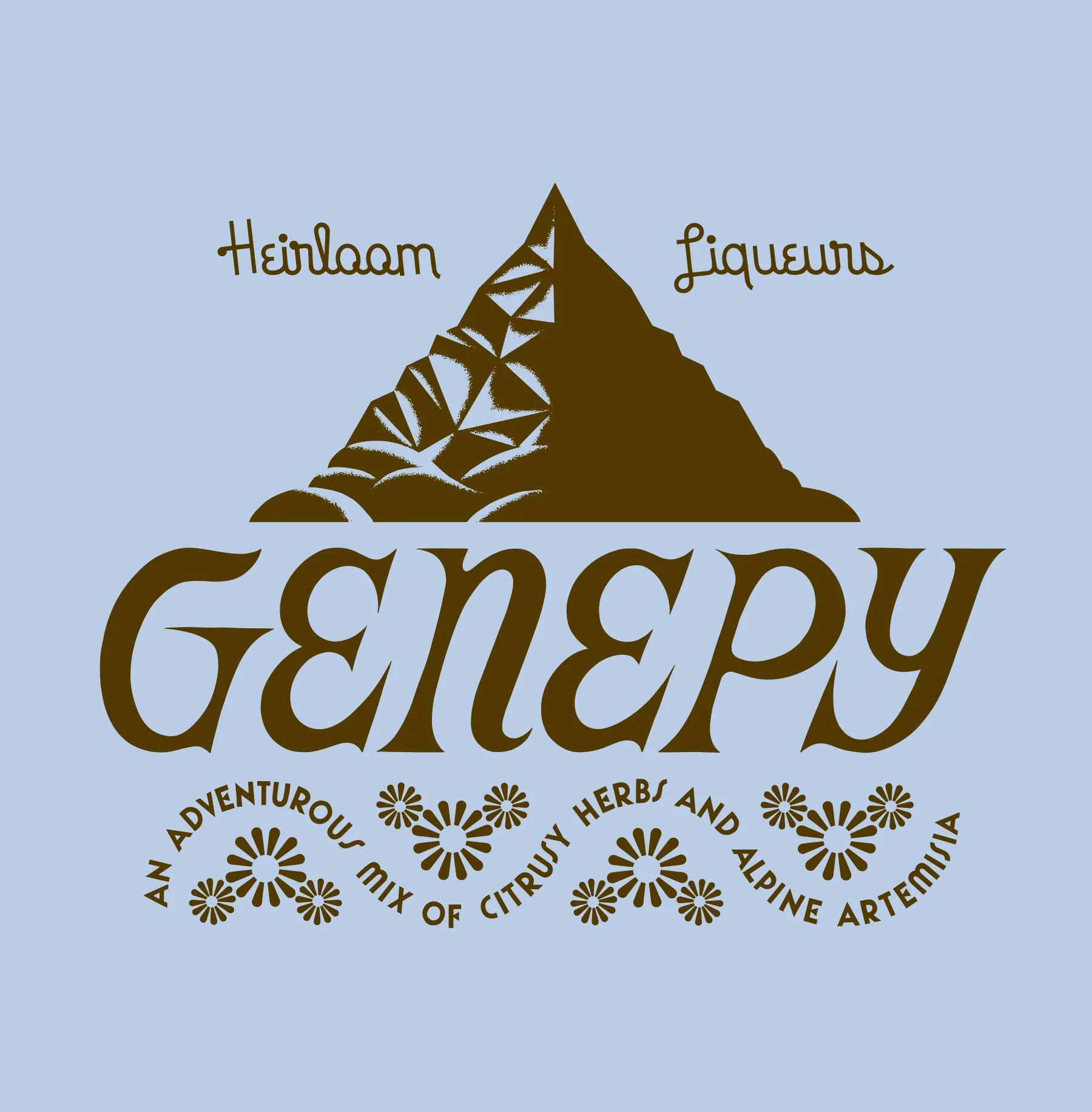 Heirloom Liqueurs Genepy one color design