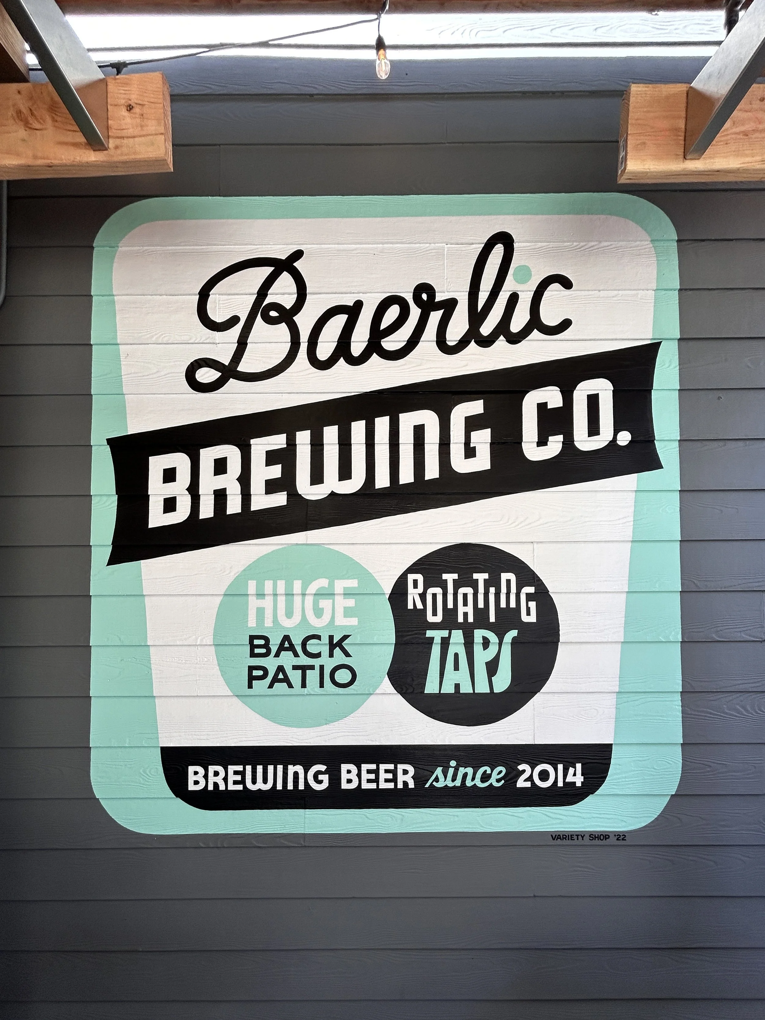 Baerlic Brewing Co wall sign