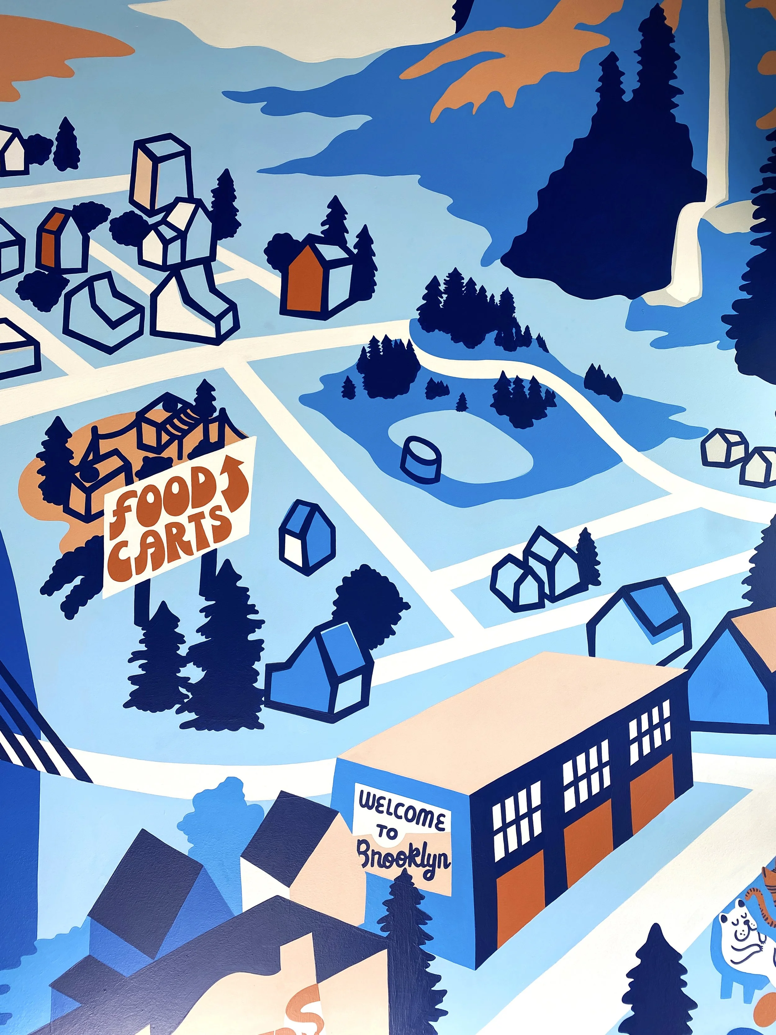 Brooklyn Park Veterinary Hospital Mural detail