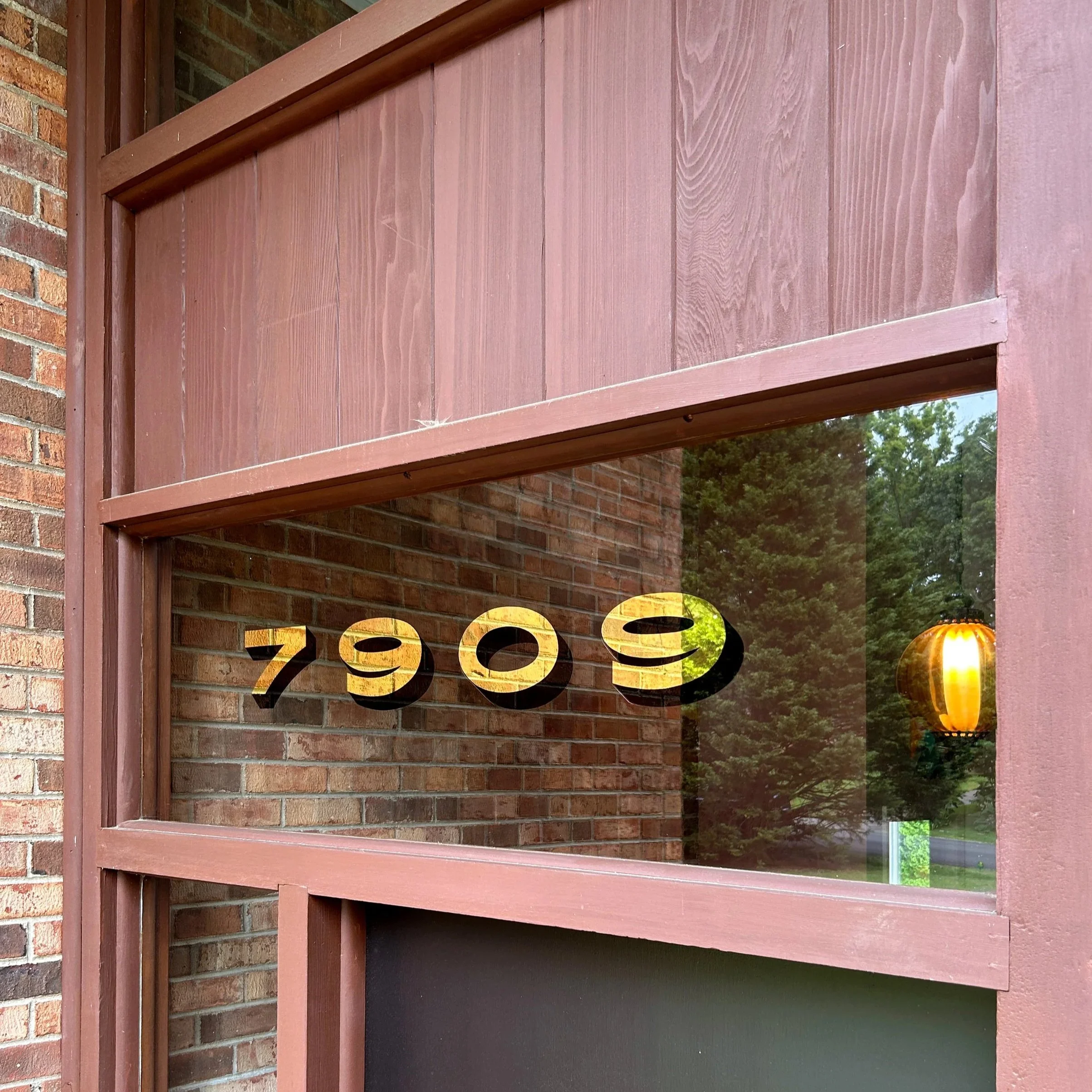 MCM Gilded Transom Address