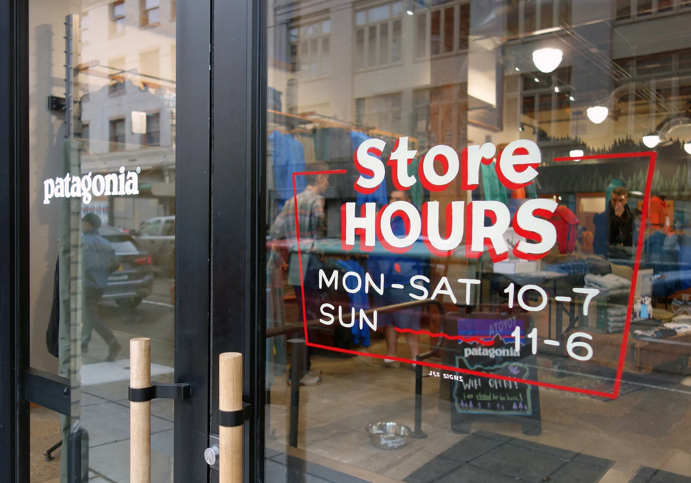 Patagonia Portland painted store hours