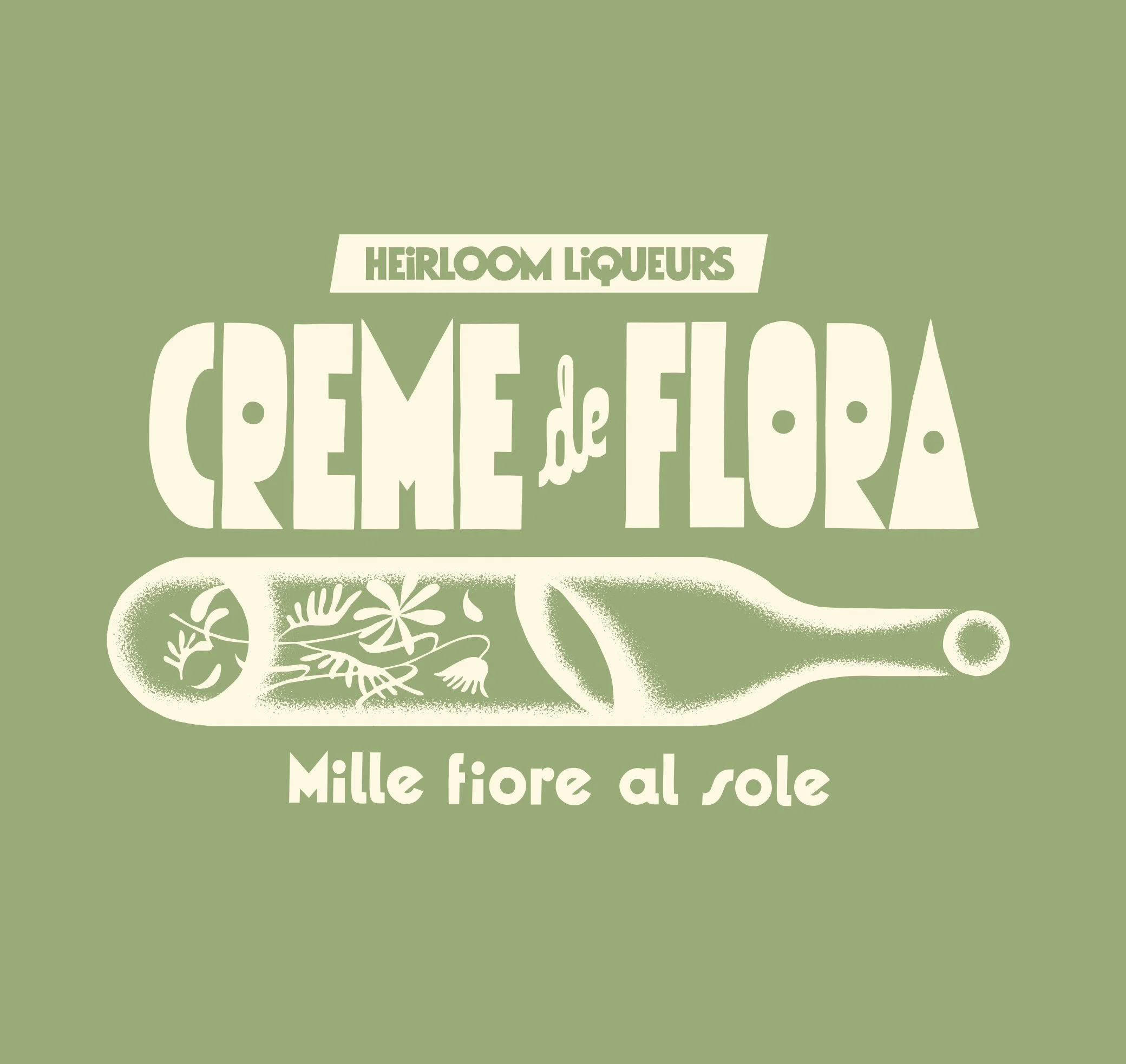 Heirloom Liqueurs Creme de Flora one color design